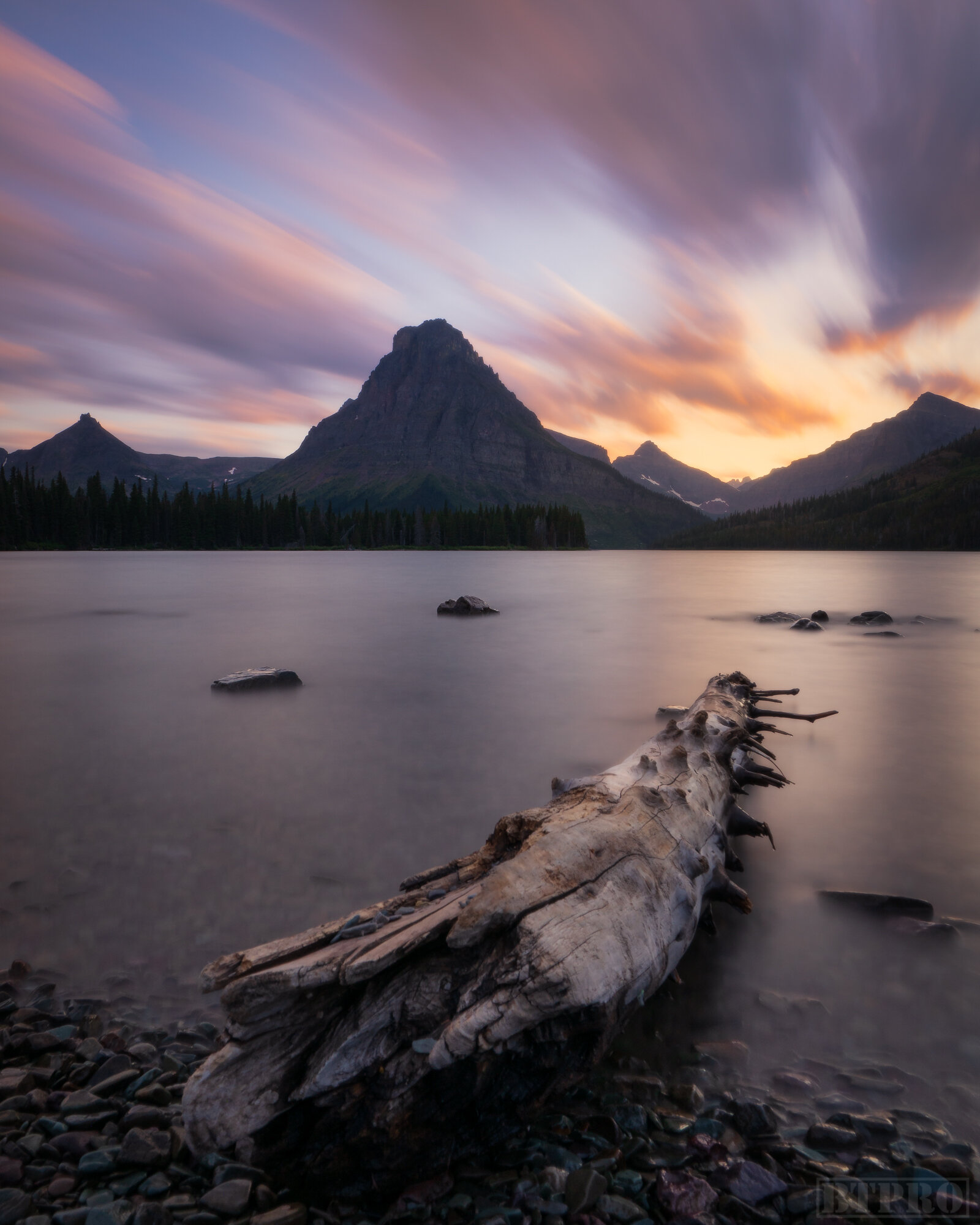 Sunset at Two Medicine Lake