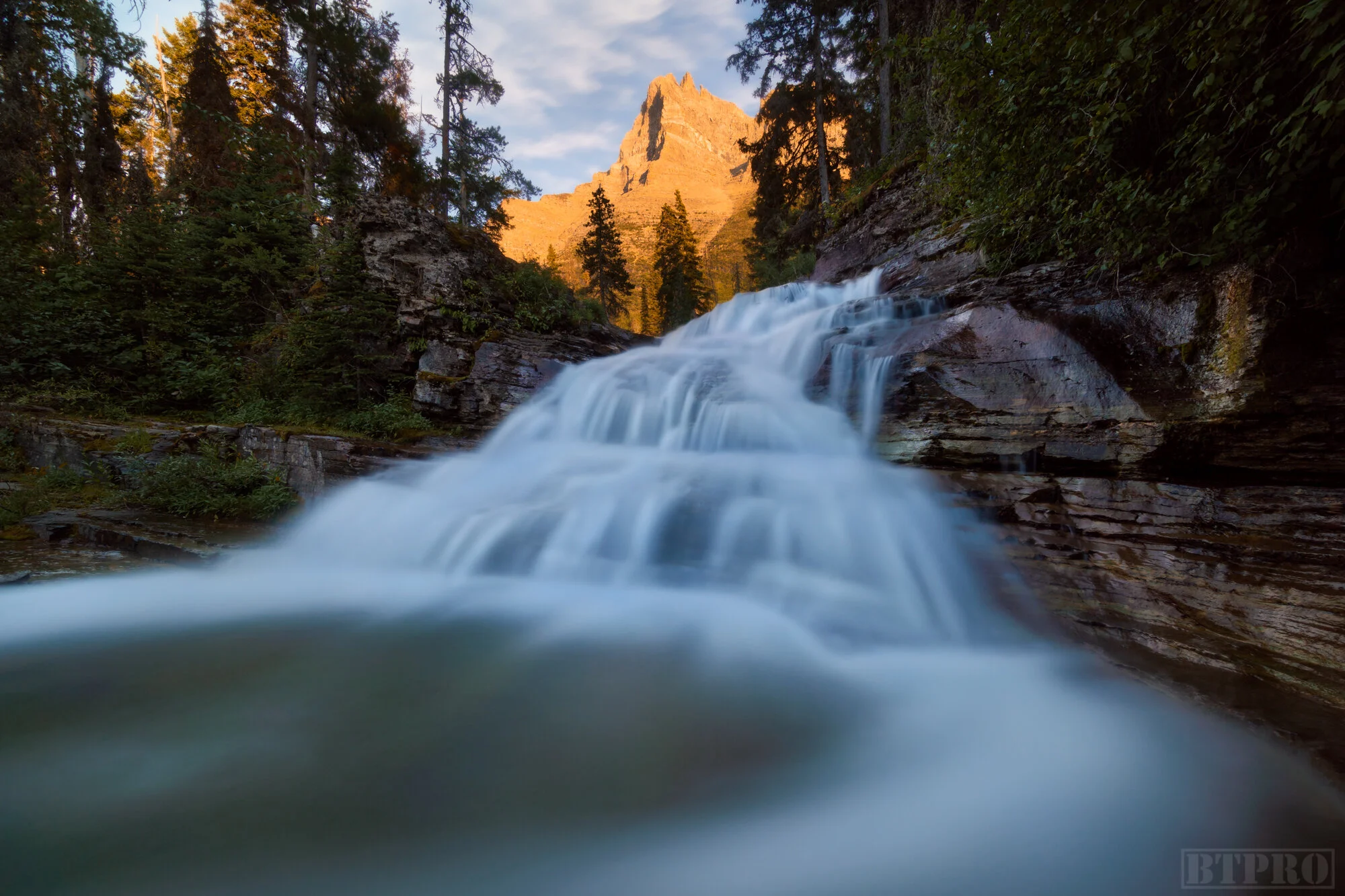 Sunset at Virginia Falls