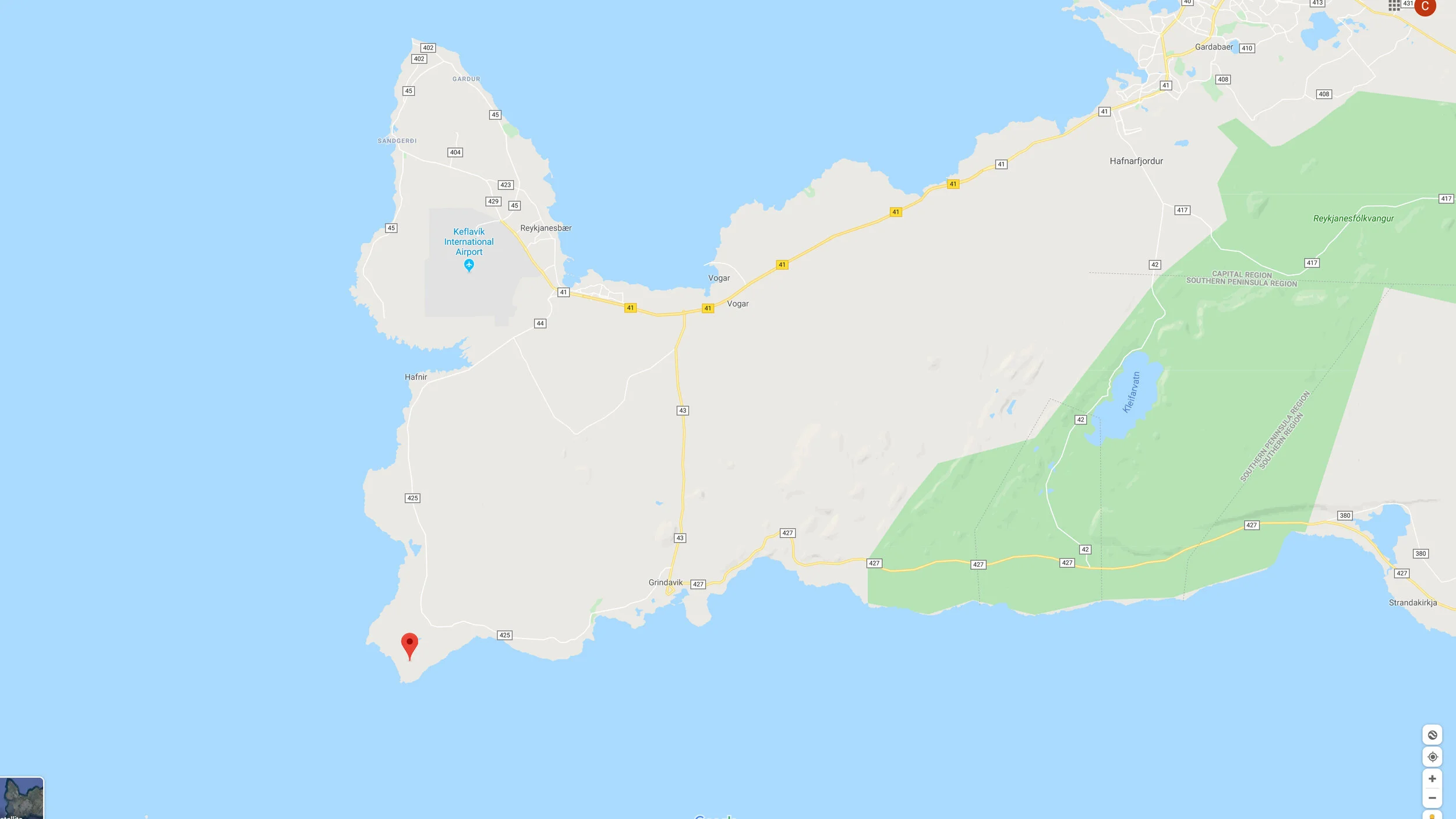 Reykjanesta Map