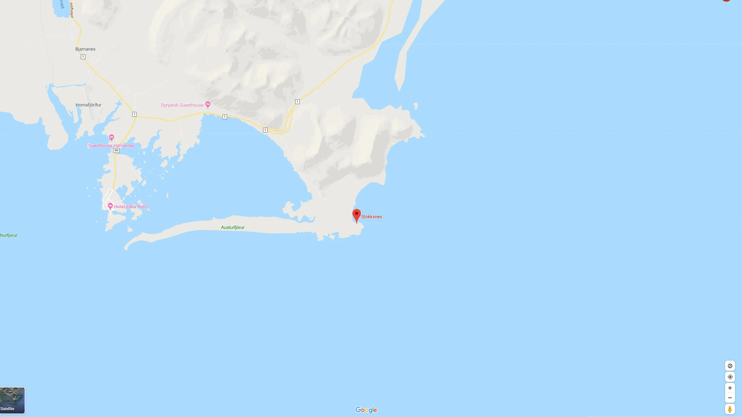 Stokksnes Map