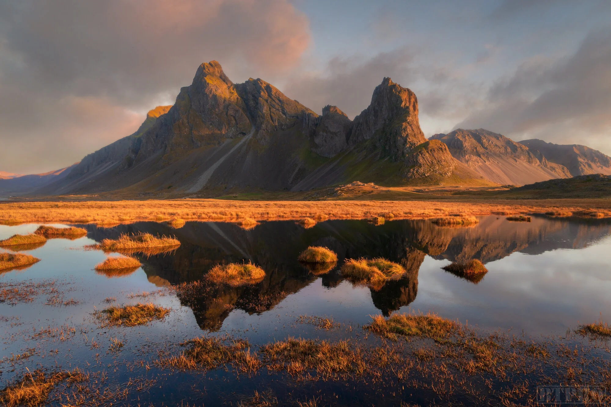 Sunrise at Eystrahorn Reflective Pool
