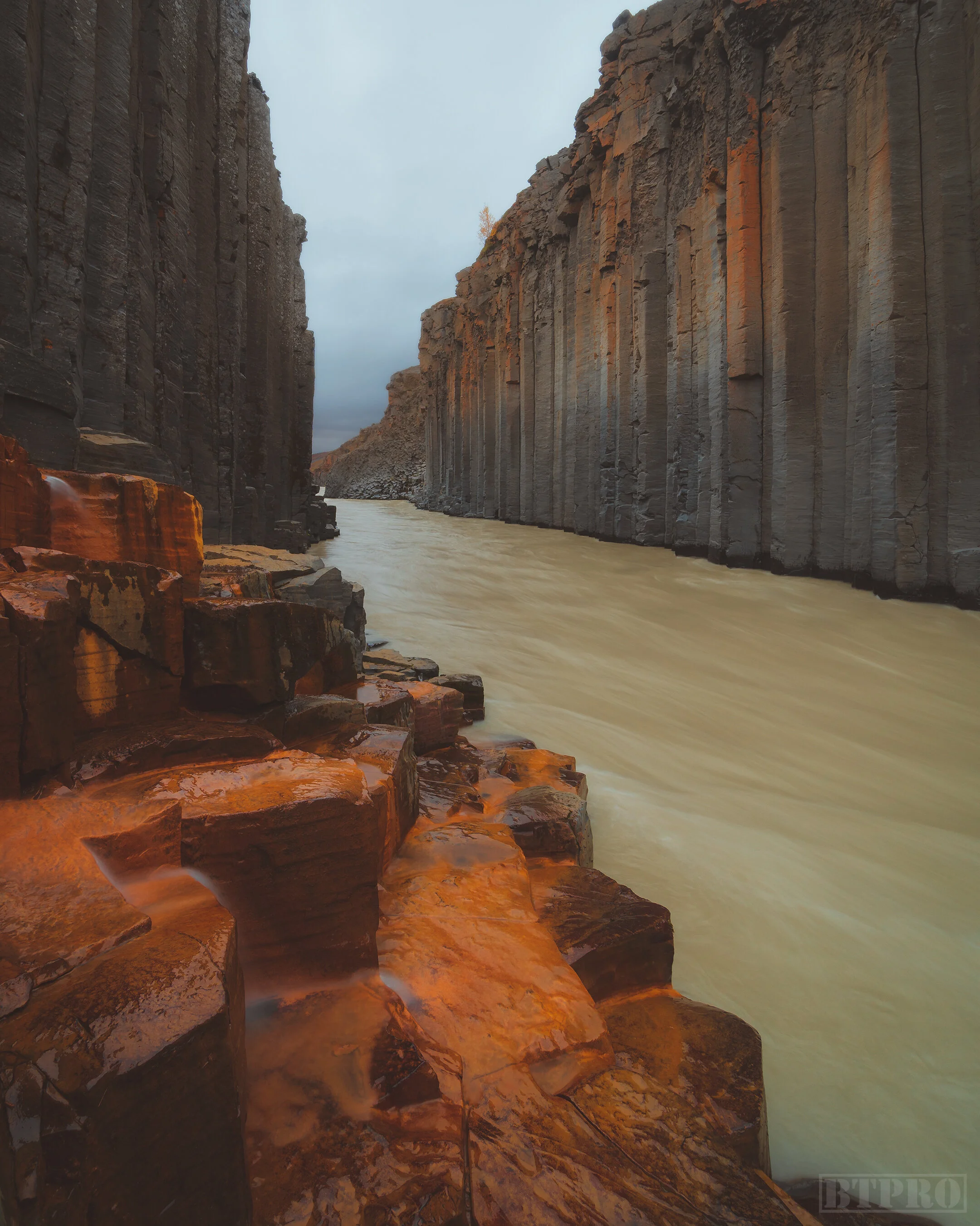 Studlagil Canyon by the Water’s Edge