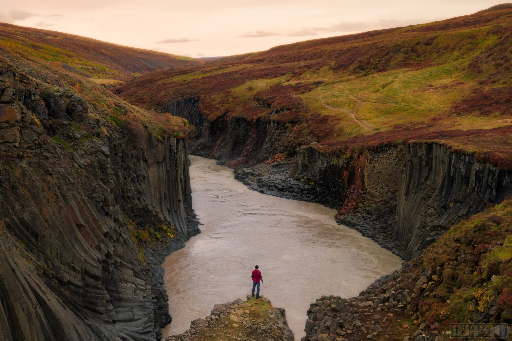 Drone Selfie at Studlagil Canyon