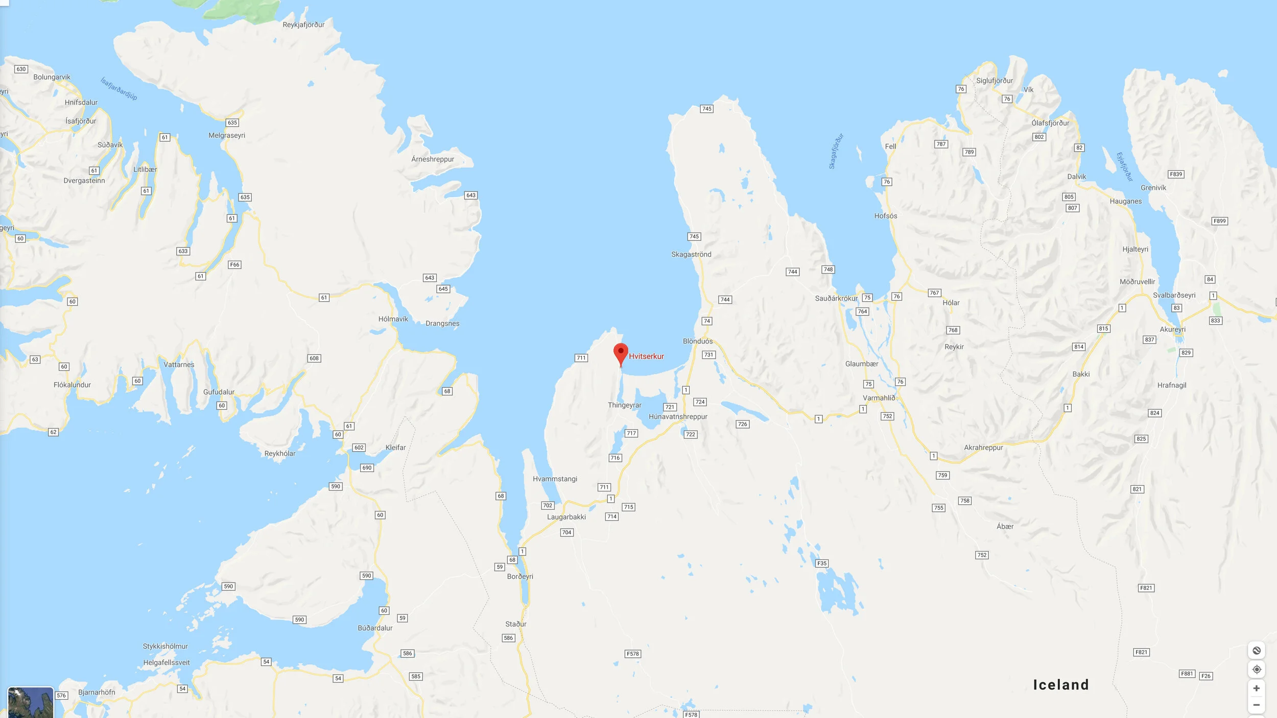 Hvitserkur Map
