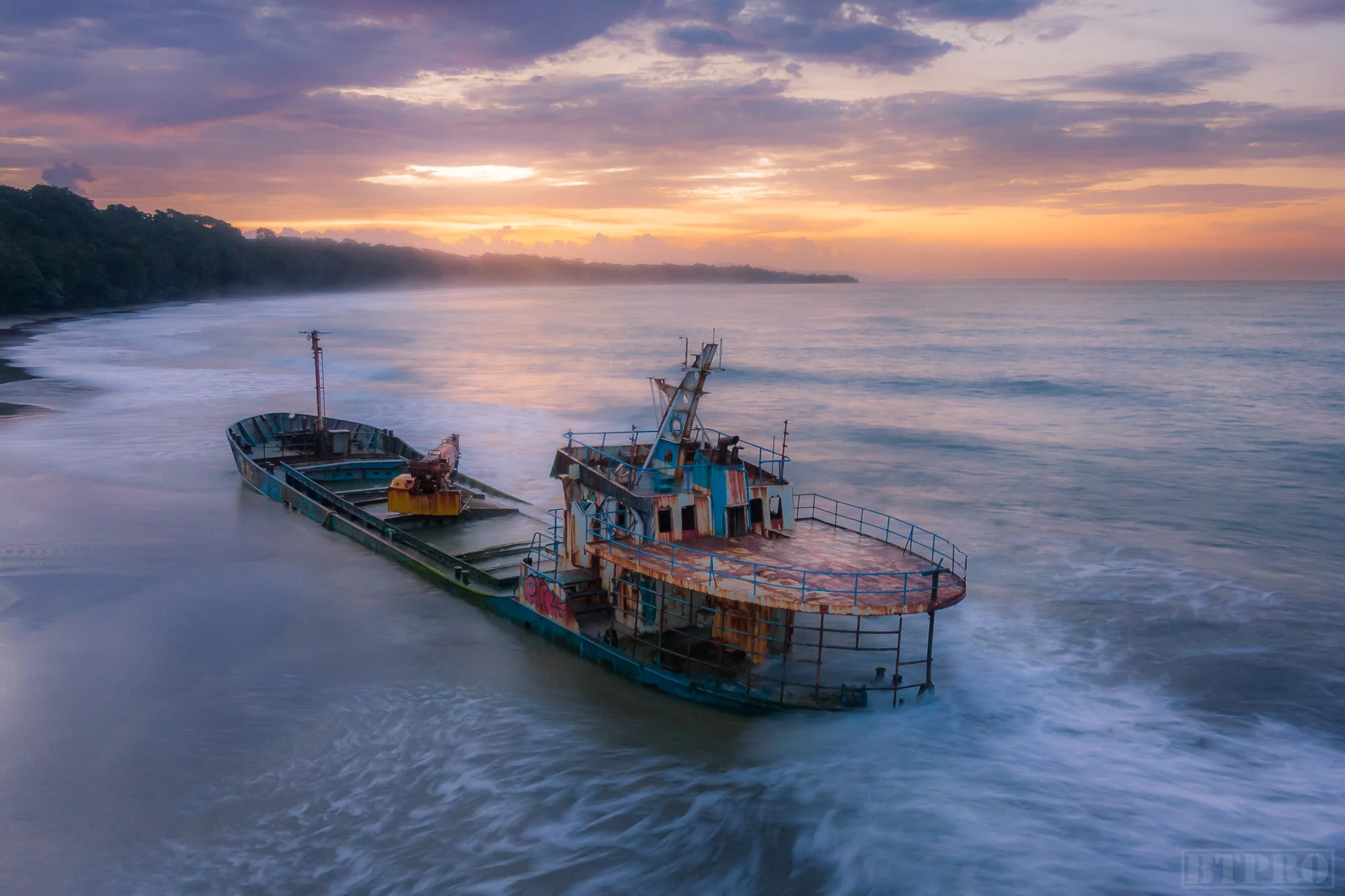 Beached Boat on the Coast of Manzanillo