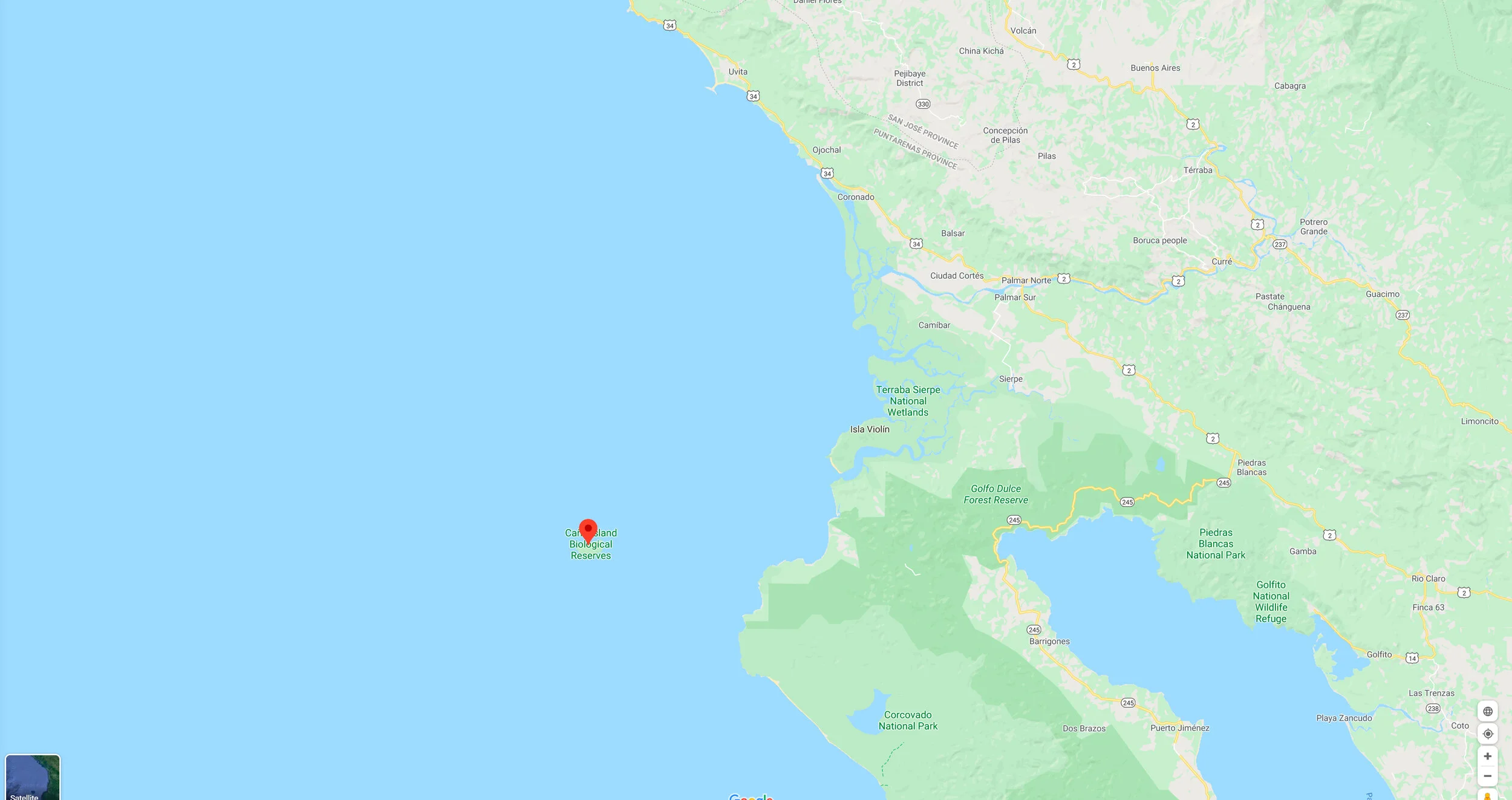 Cano Island Map
