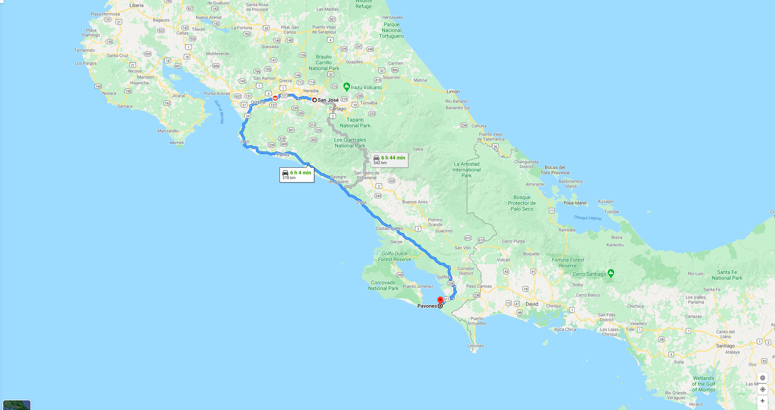 Pavones Map