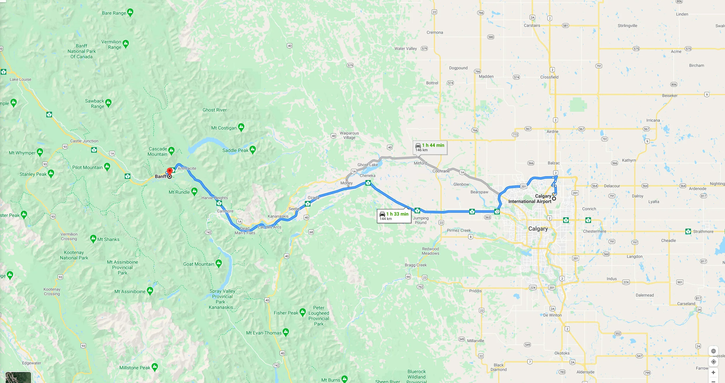 Calgary Airport Map