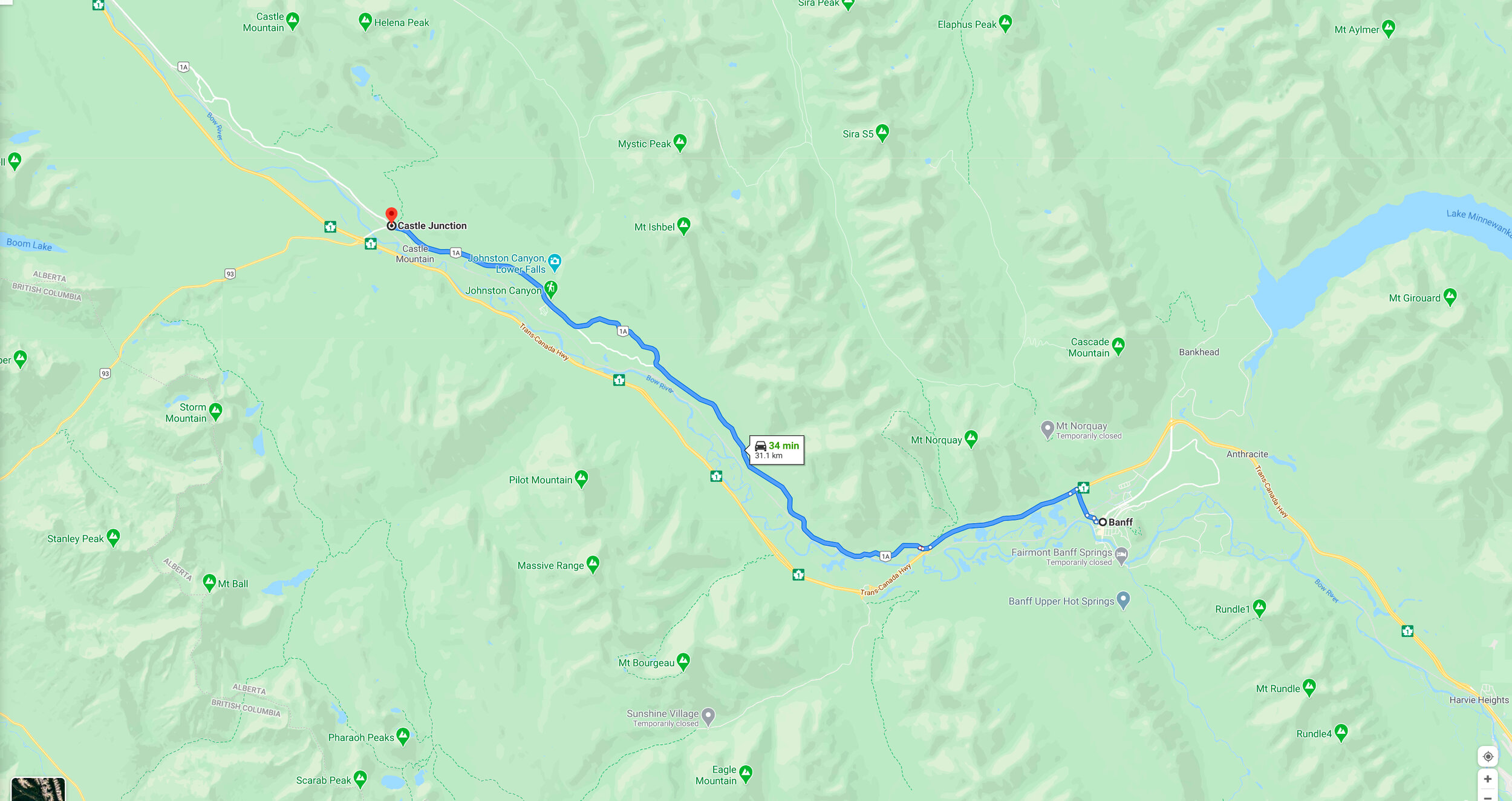 Castle Mountain Map