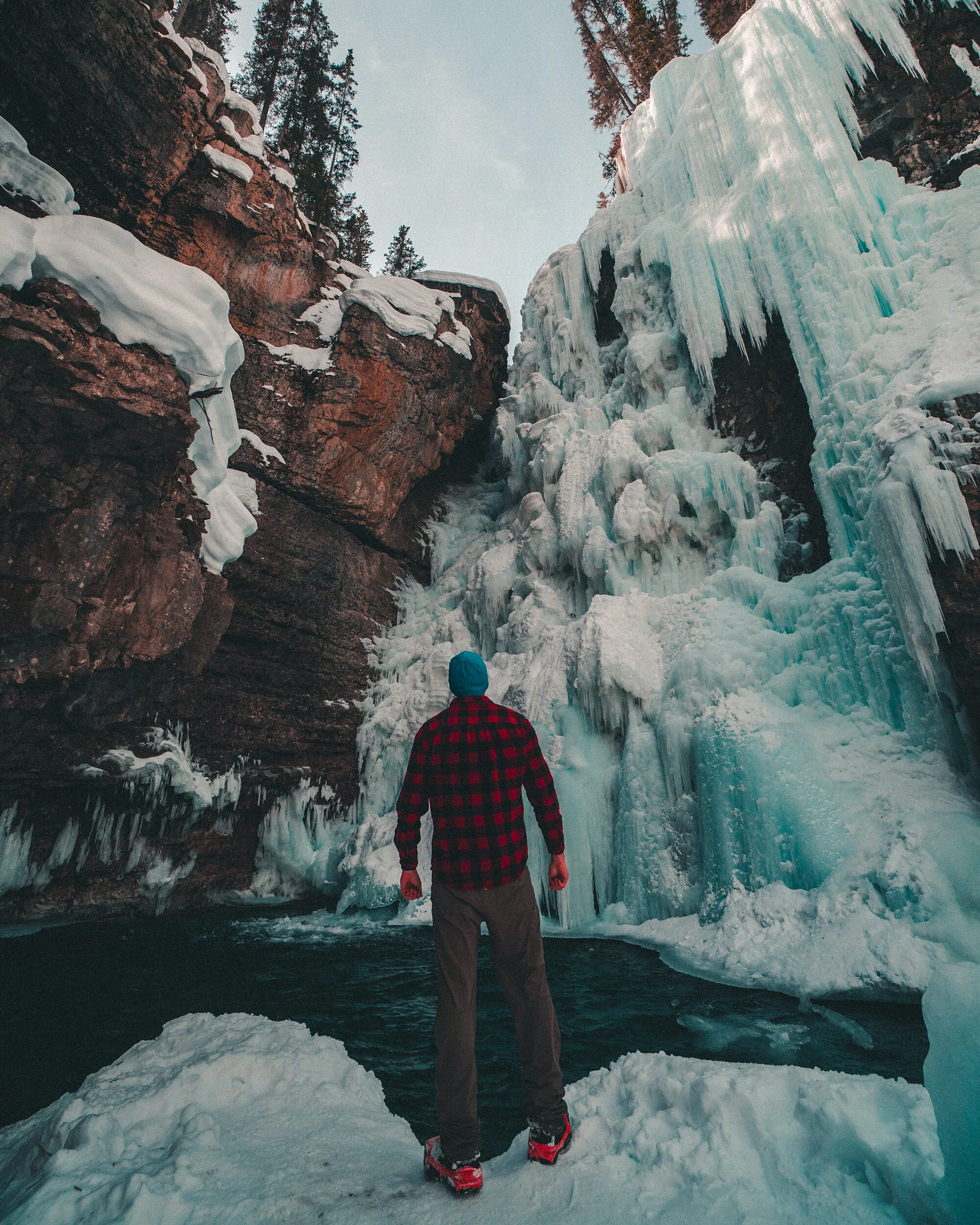 Selfie at Johnston Canyon Upper Falls
