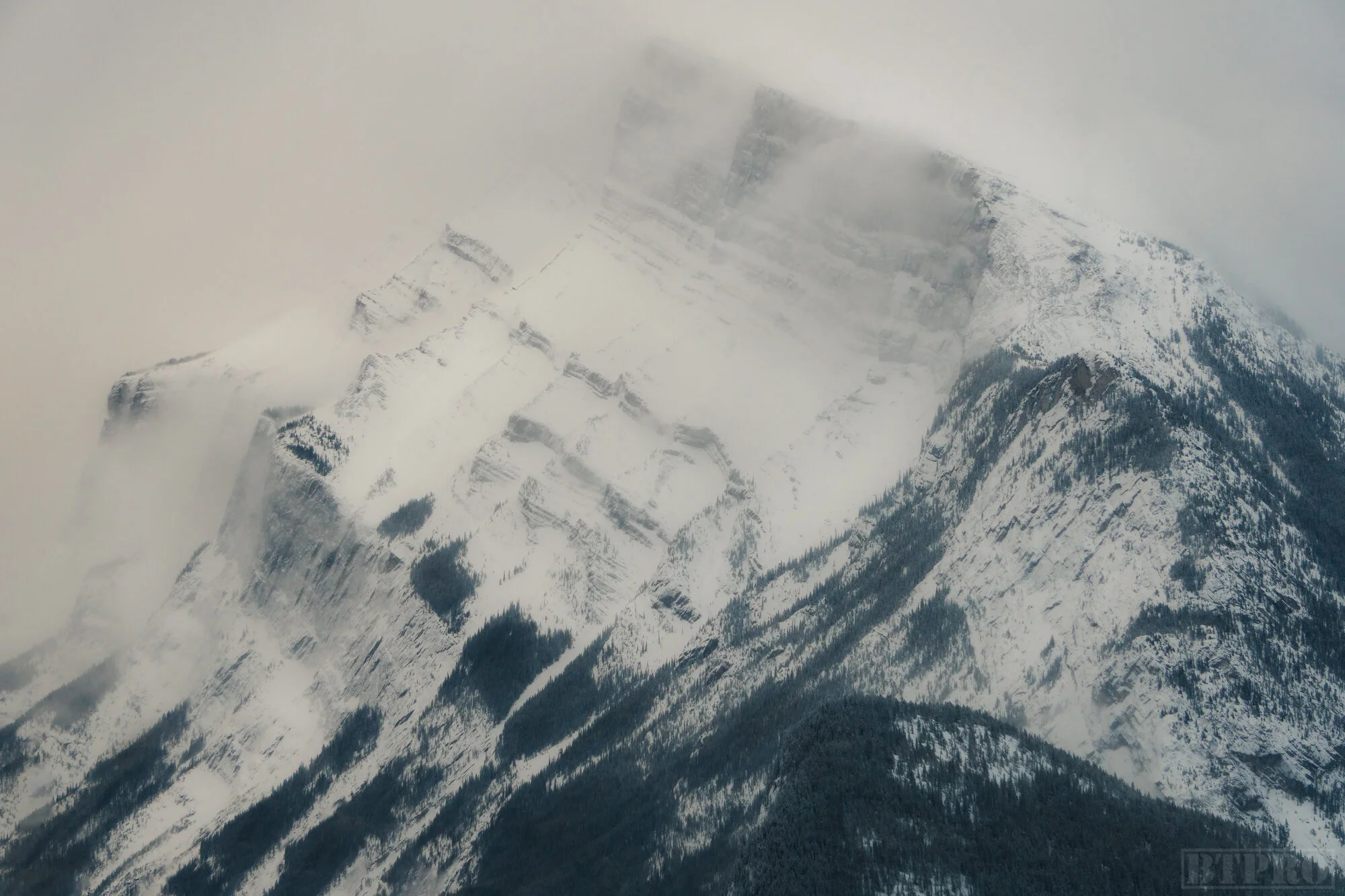 Moody Shot of Mount Rundle from Mount Norquay Lookout