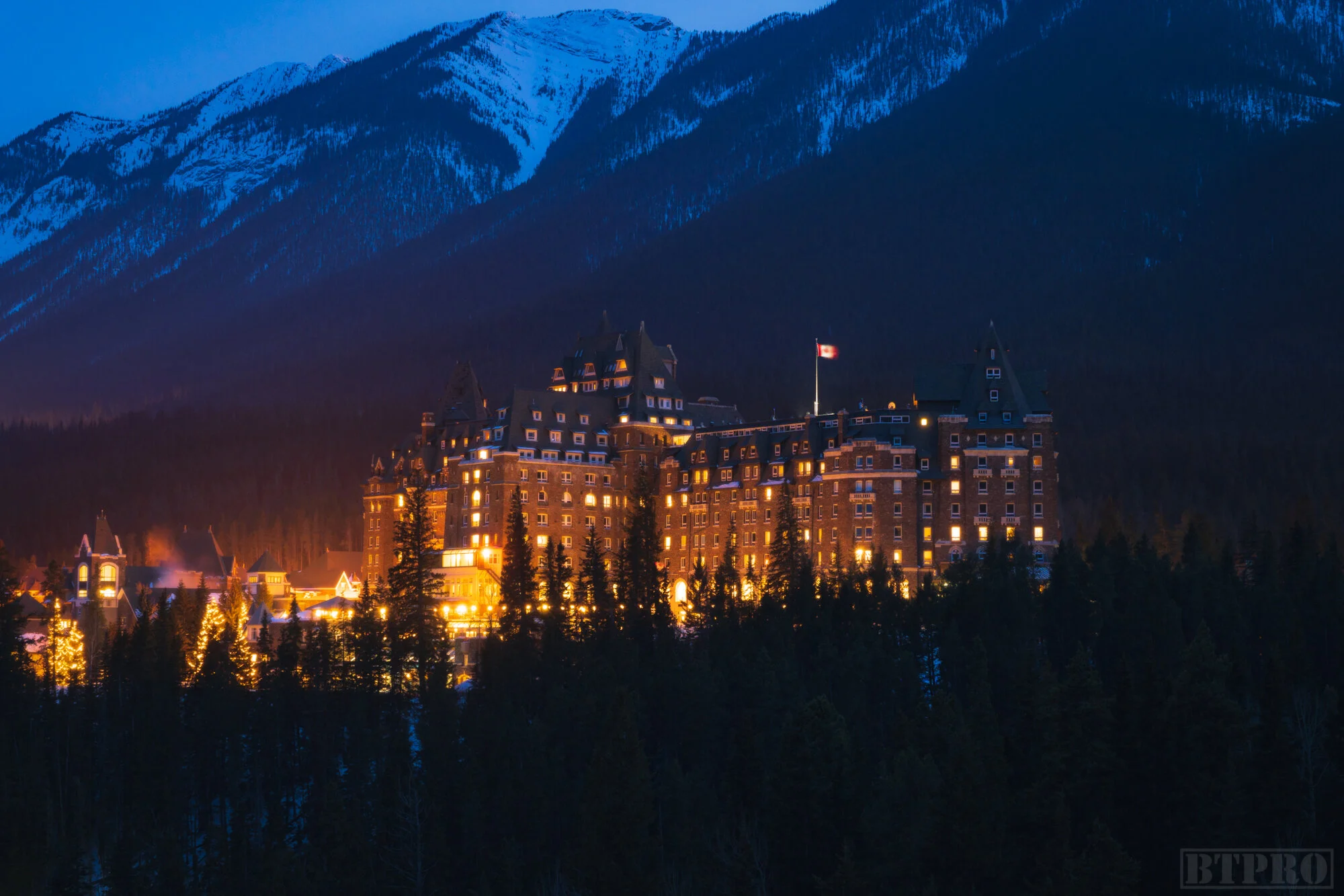 Fairmont Banff Springs Hotel at Twilight