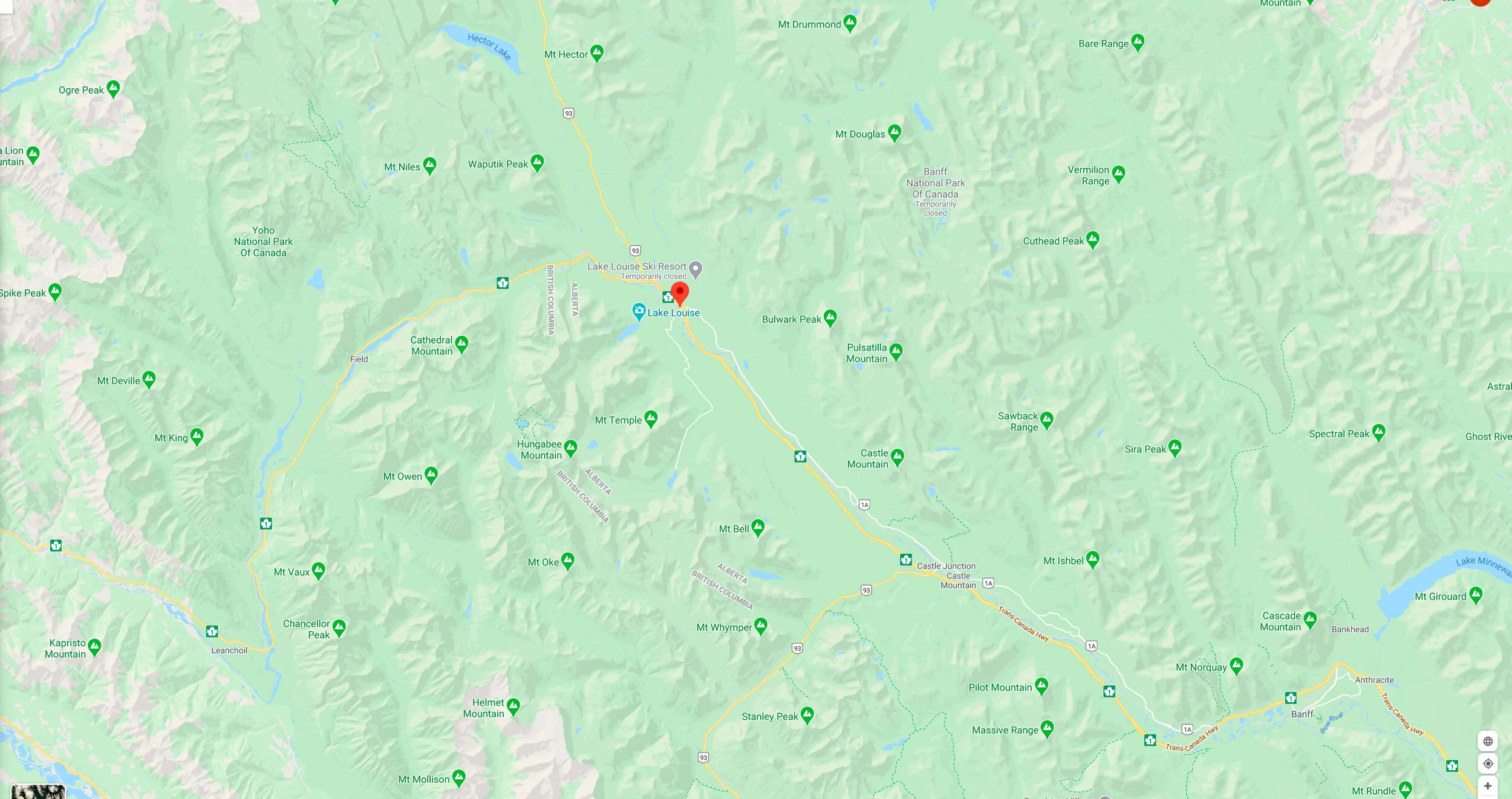 Lake Louise Map