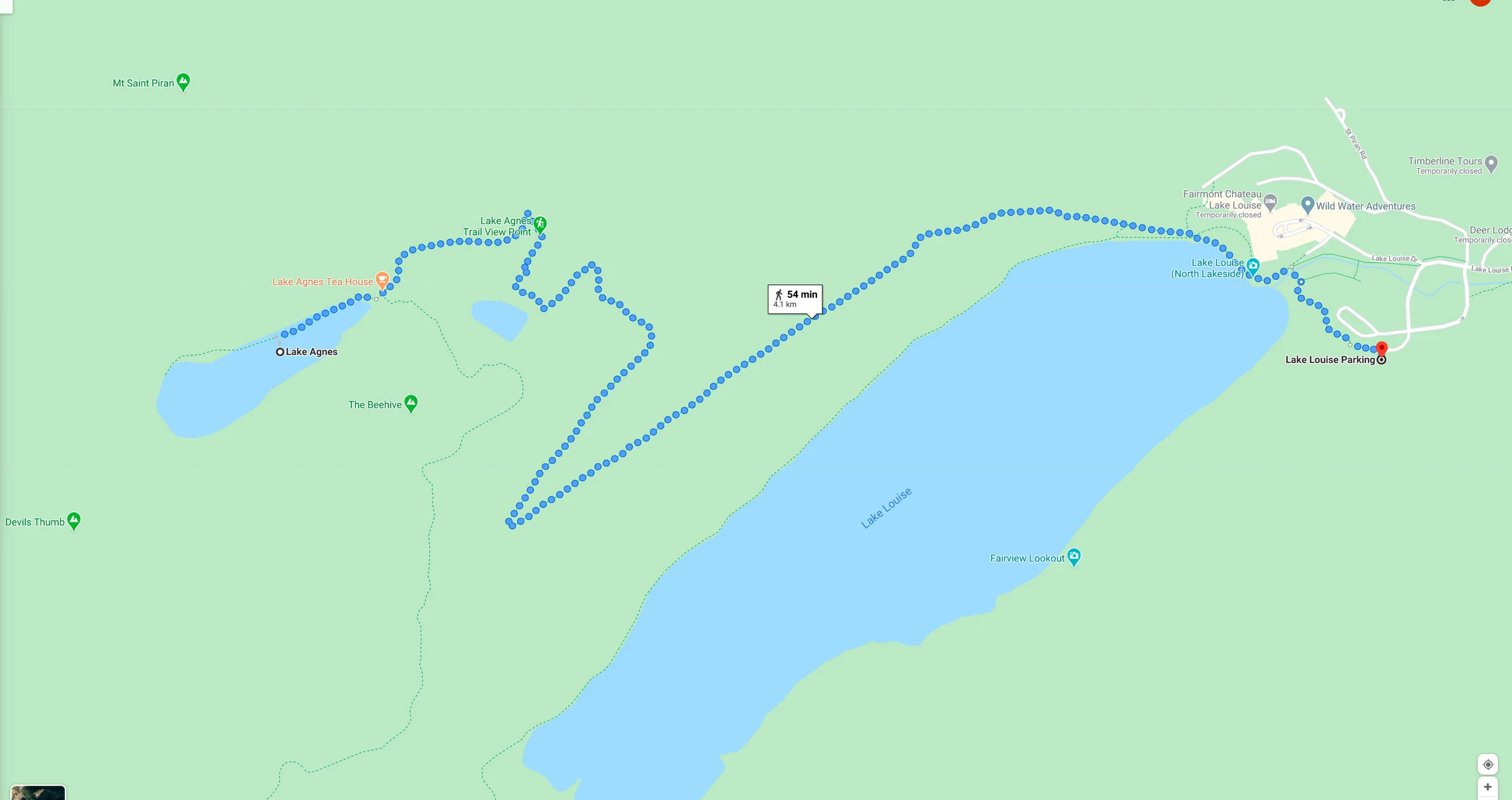 Lake Agnes Hiking Trail