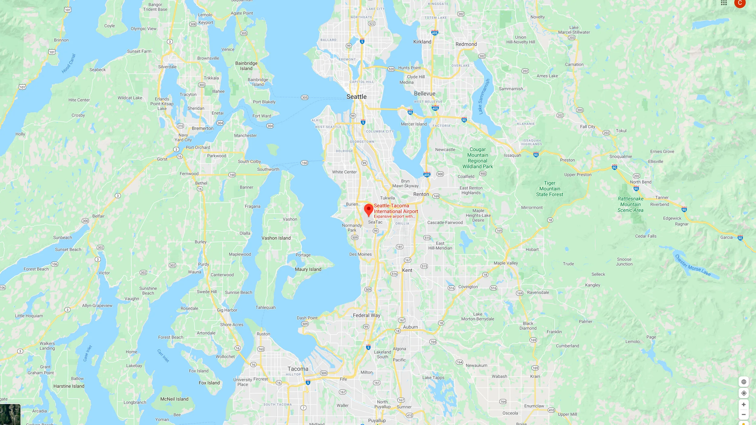 Seattle Airport Map