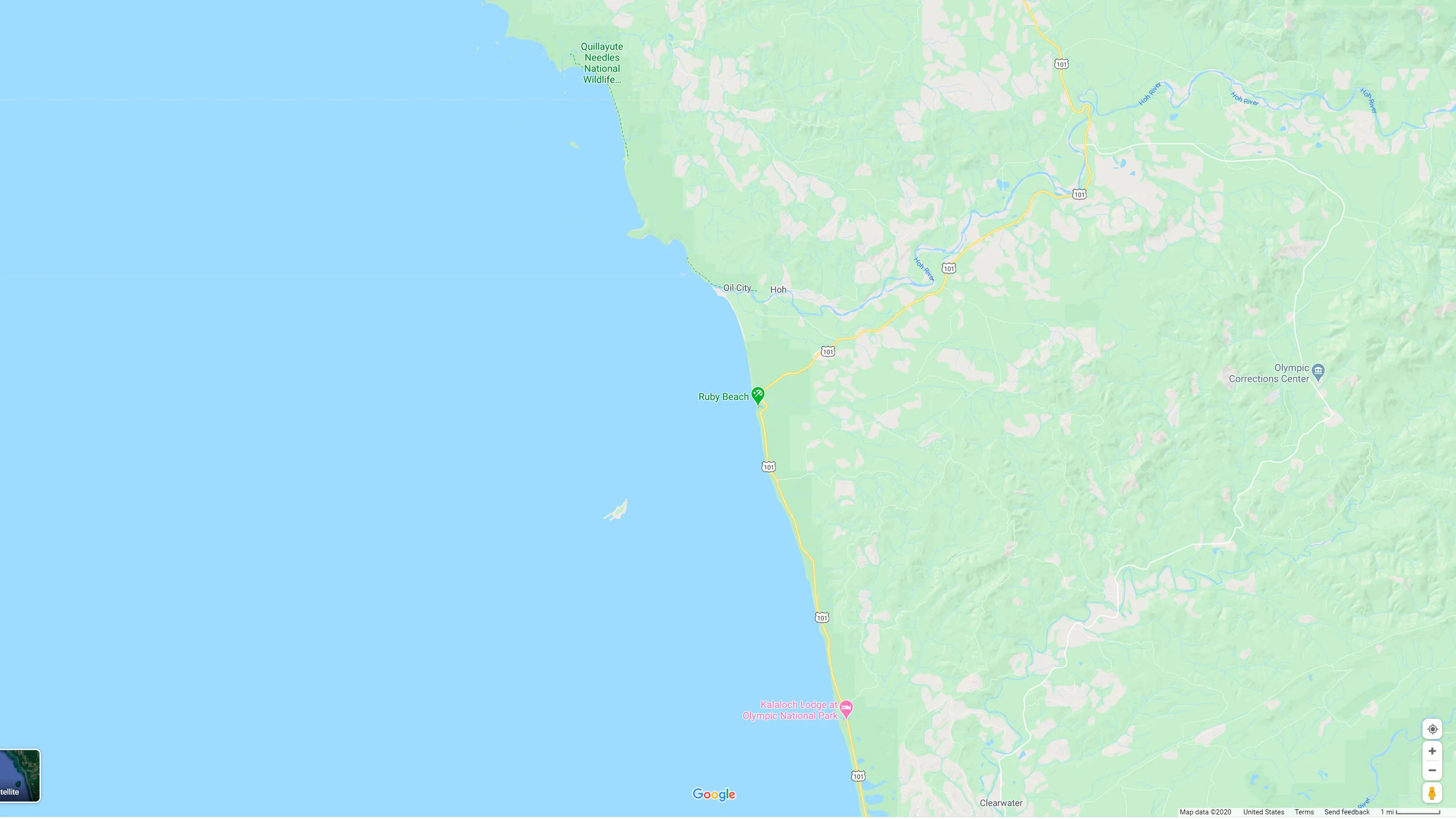Ruby Beach Map