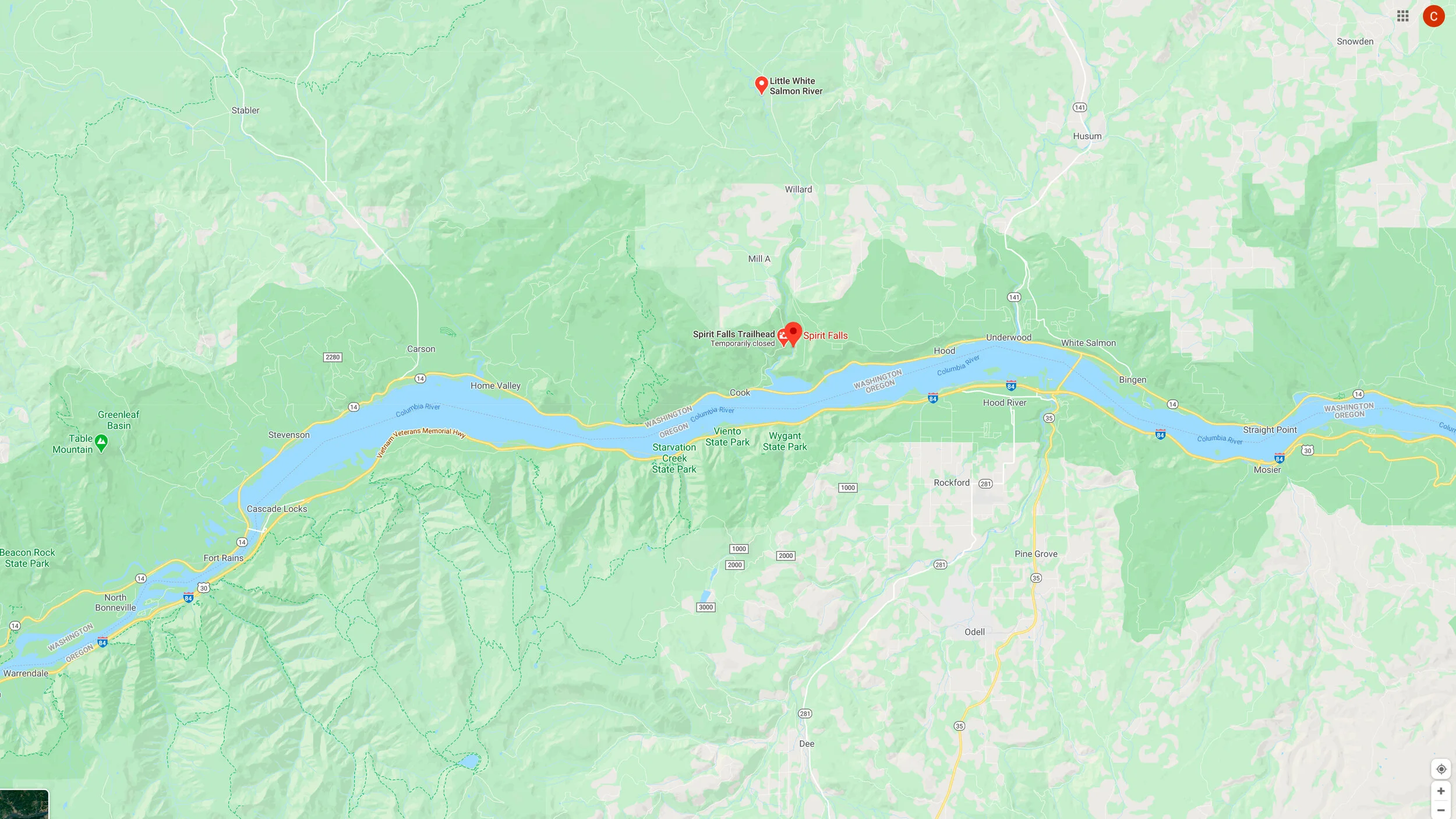 Spirit Falls Map