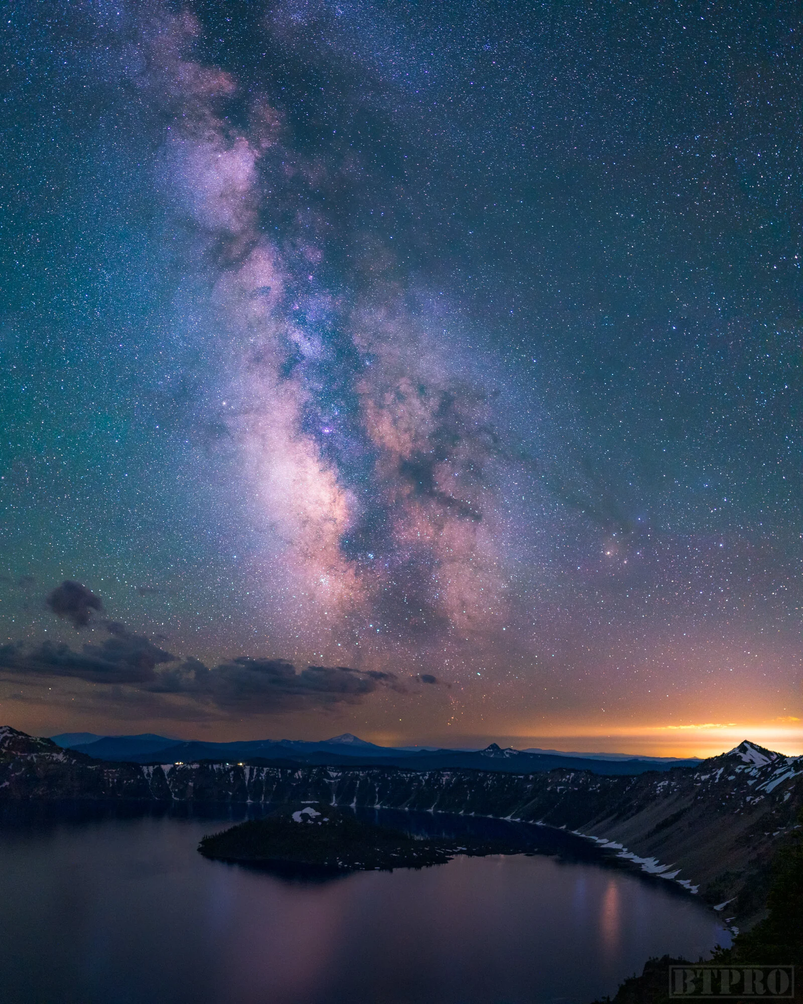 Milky Way Pano Over Crater Lake