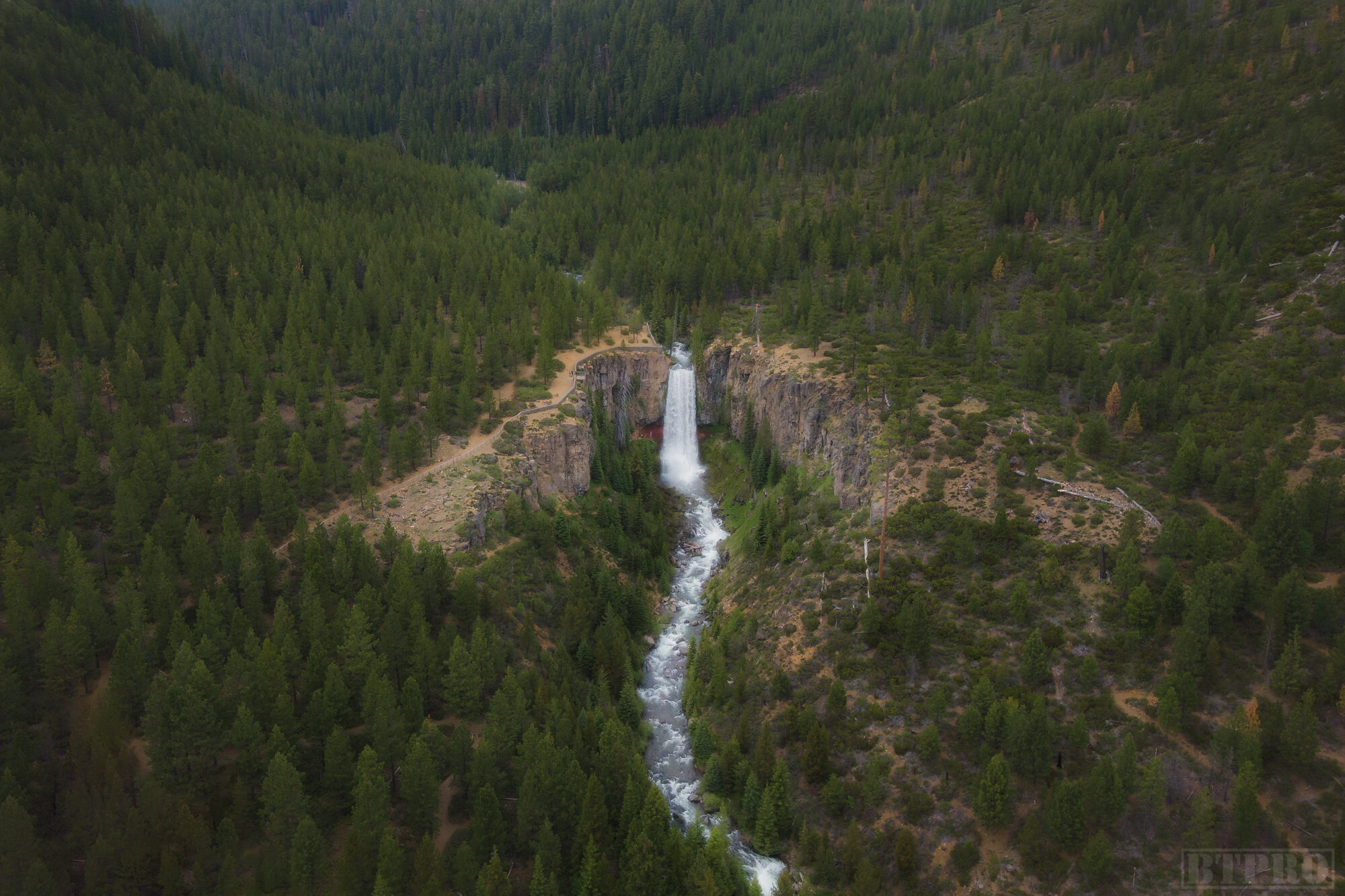 Drone Shot at Tumalo Falls