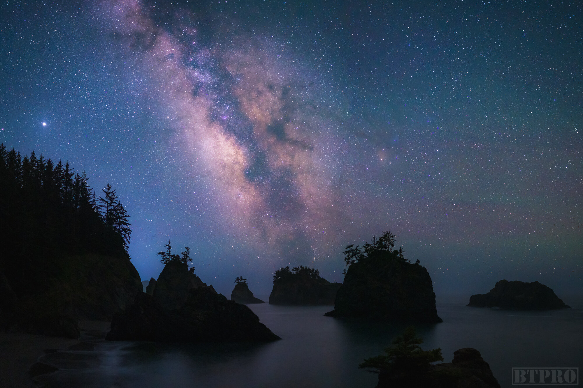 Milky Way Pano at Secret Beach