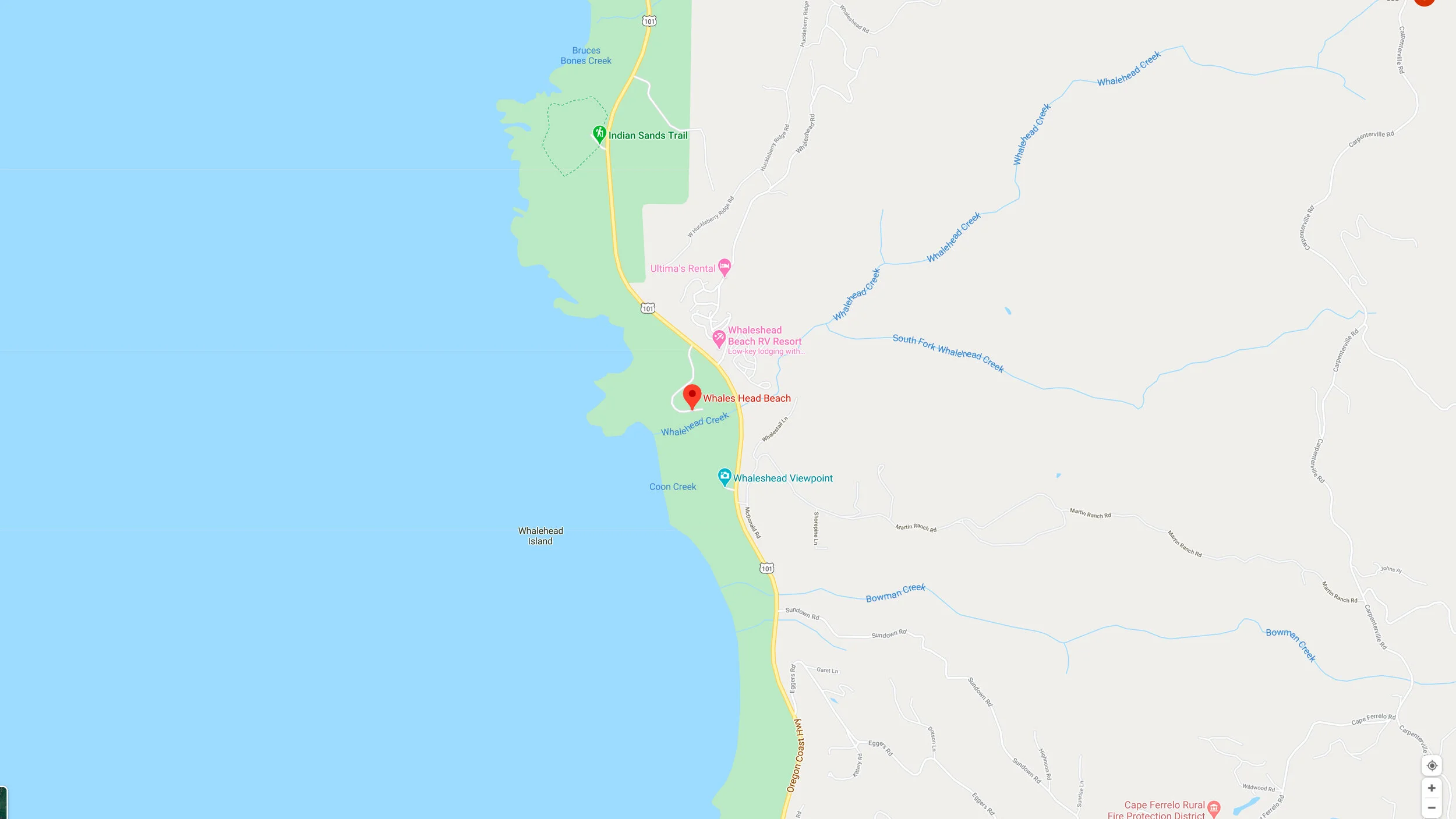 Whaleshead Beach Map