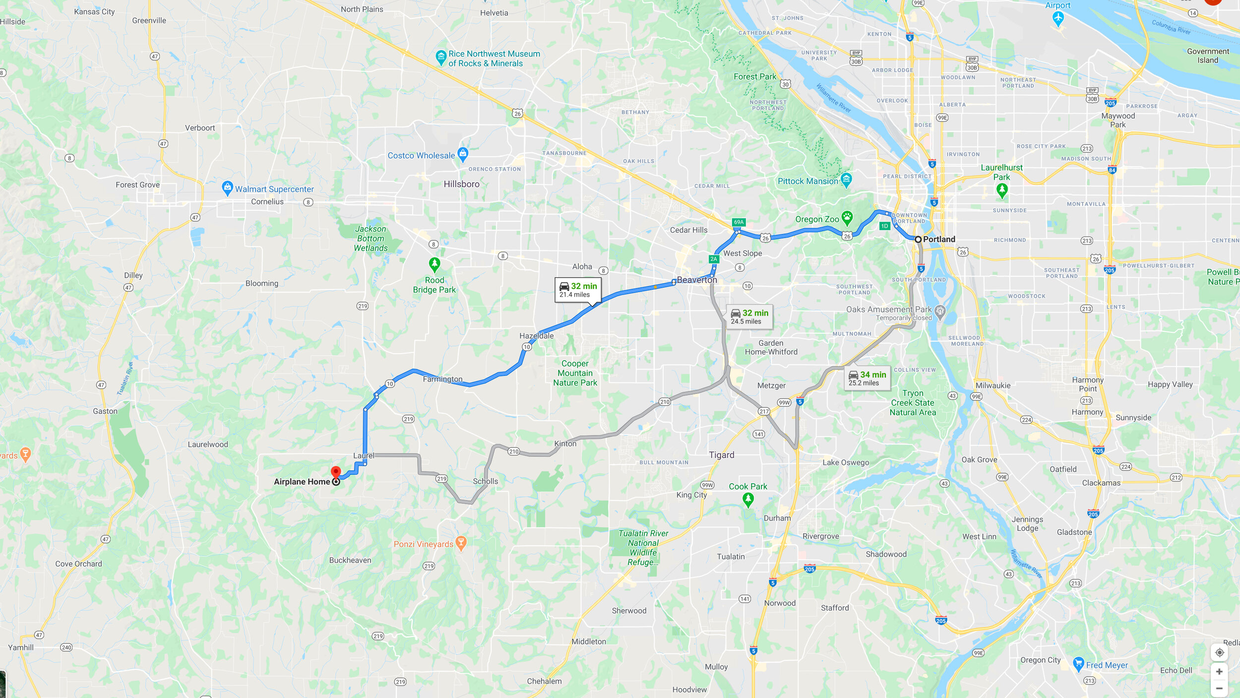 Airplane Home Map