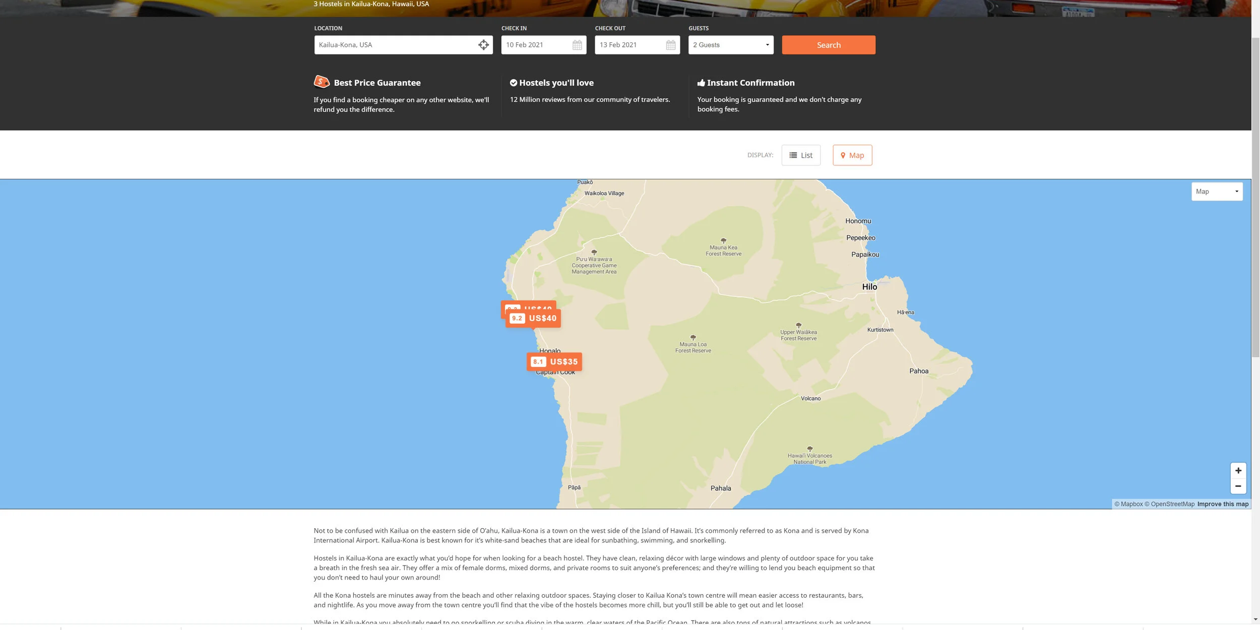 Kona Hostels