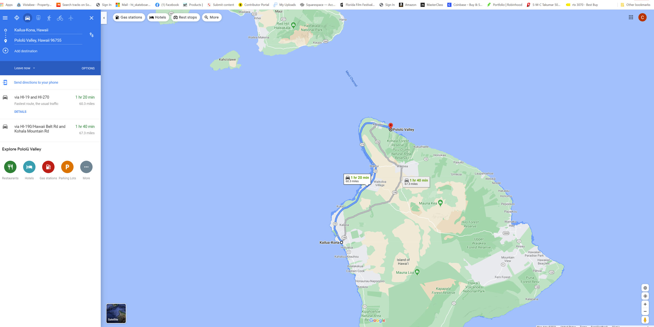 Pololu Valley Map