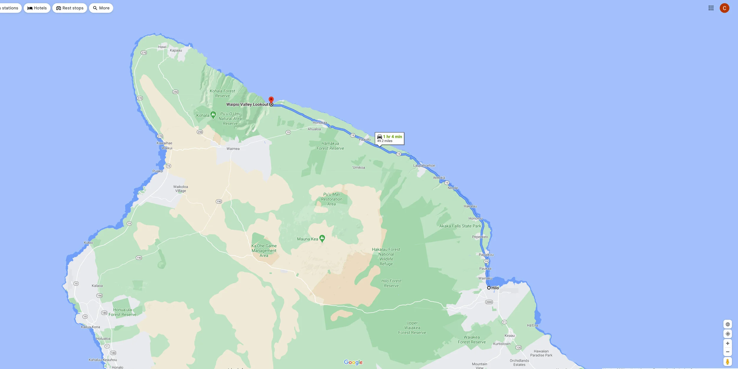 Waipio Valley Map