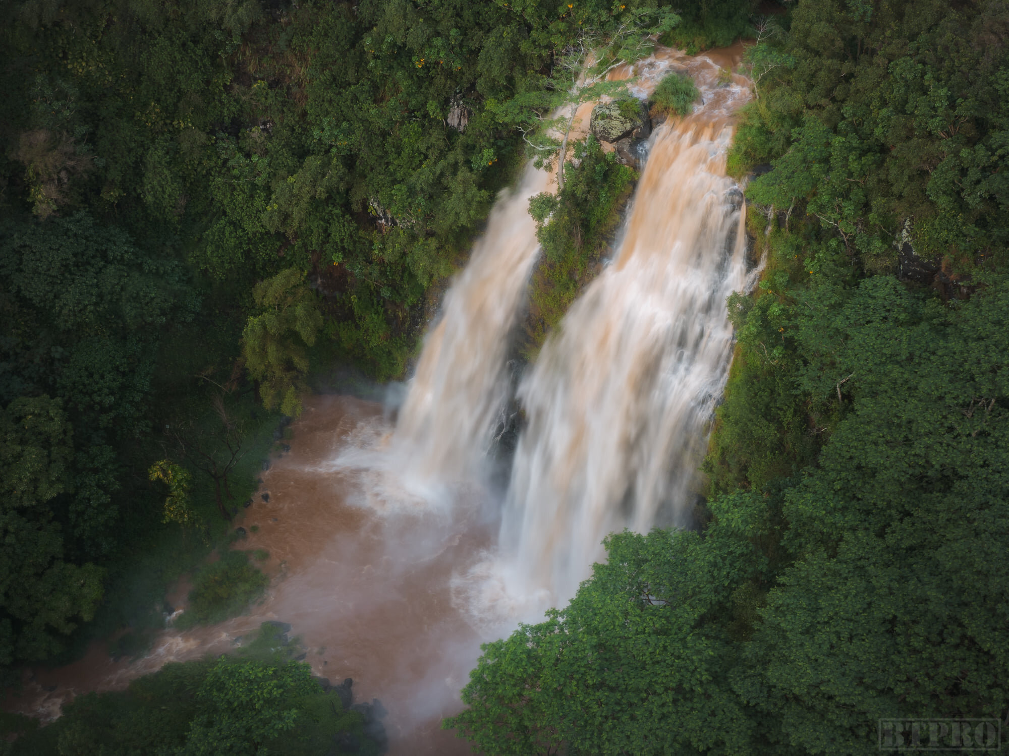 Drone Shot of Opaeka’a Falls