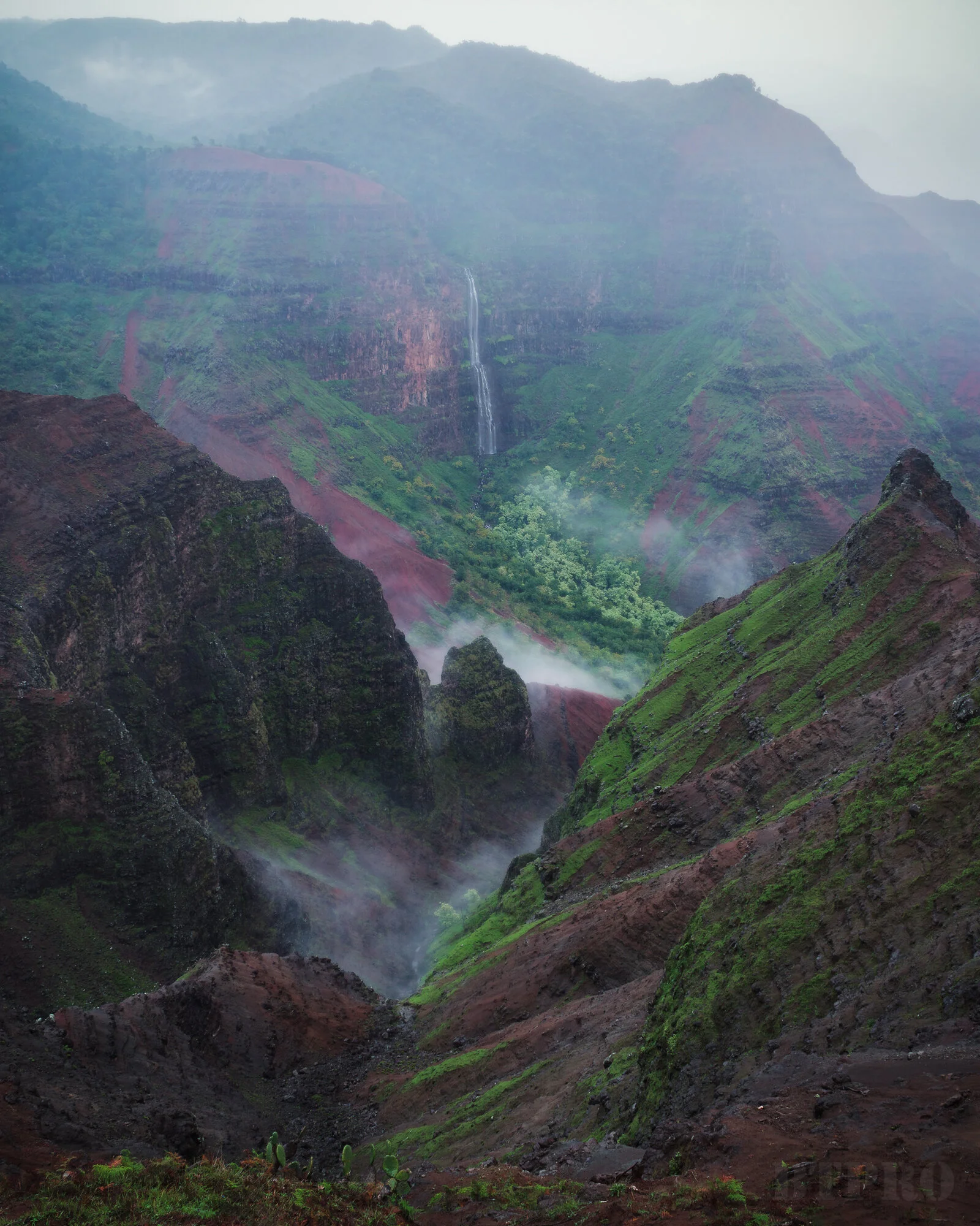 Waimea Canyon on A Cloudy Morning