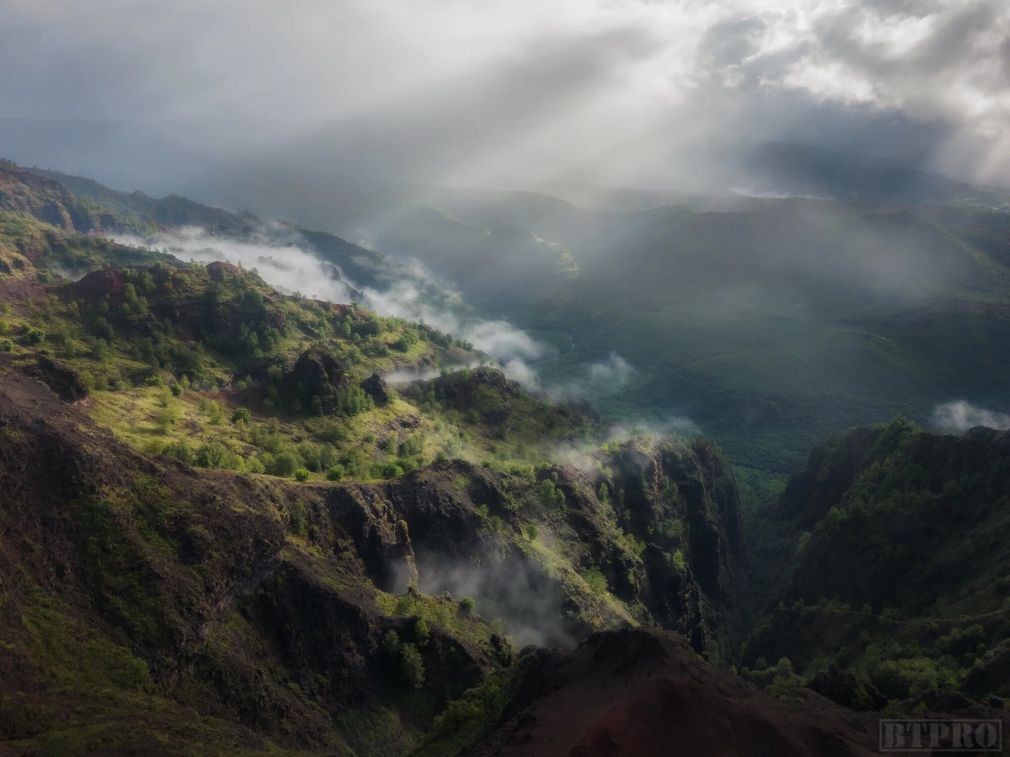 Drone Shot Outside Waimea Canyon