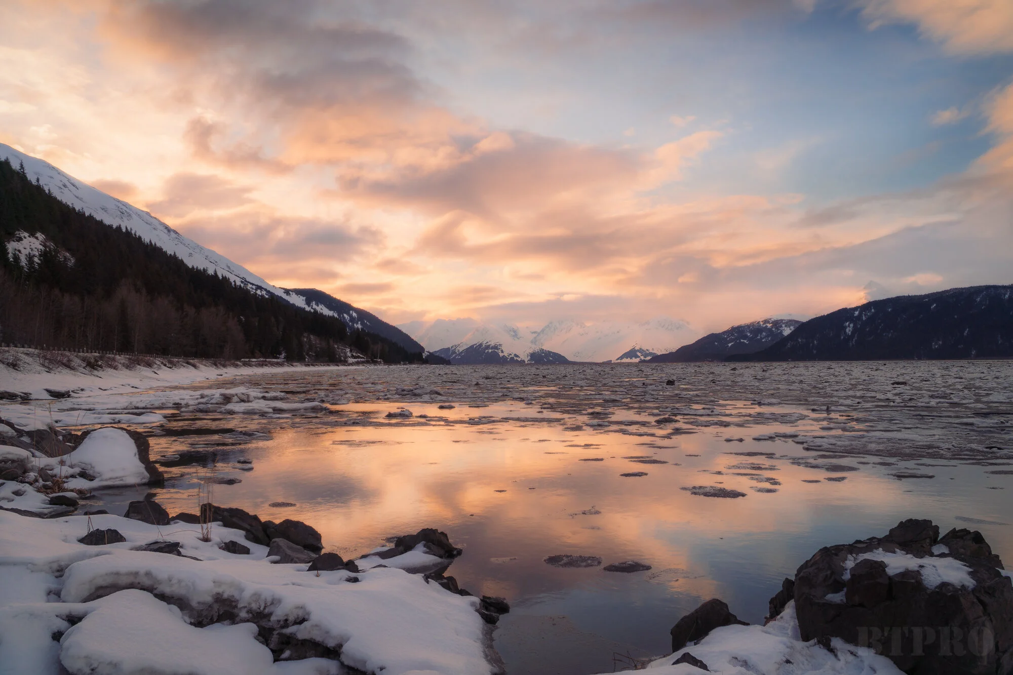 Sunrise on Seward Highway