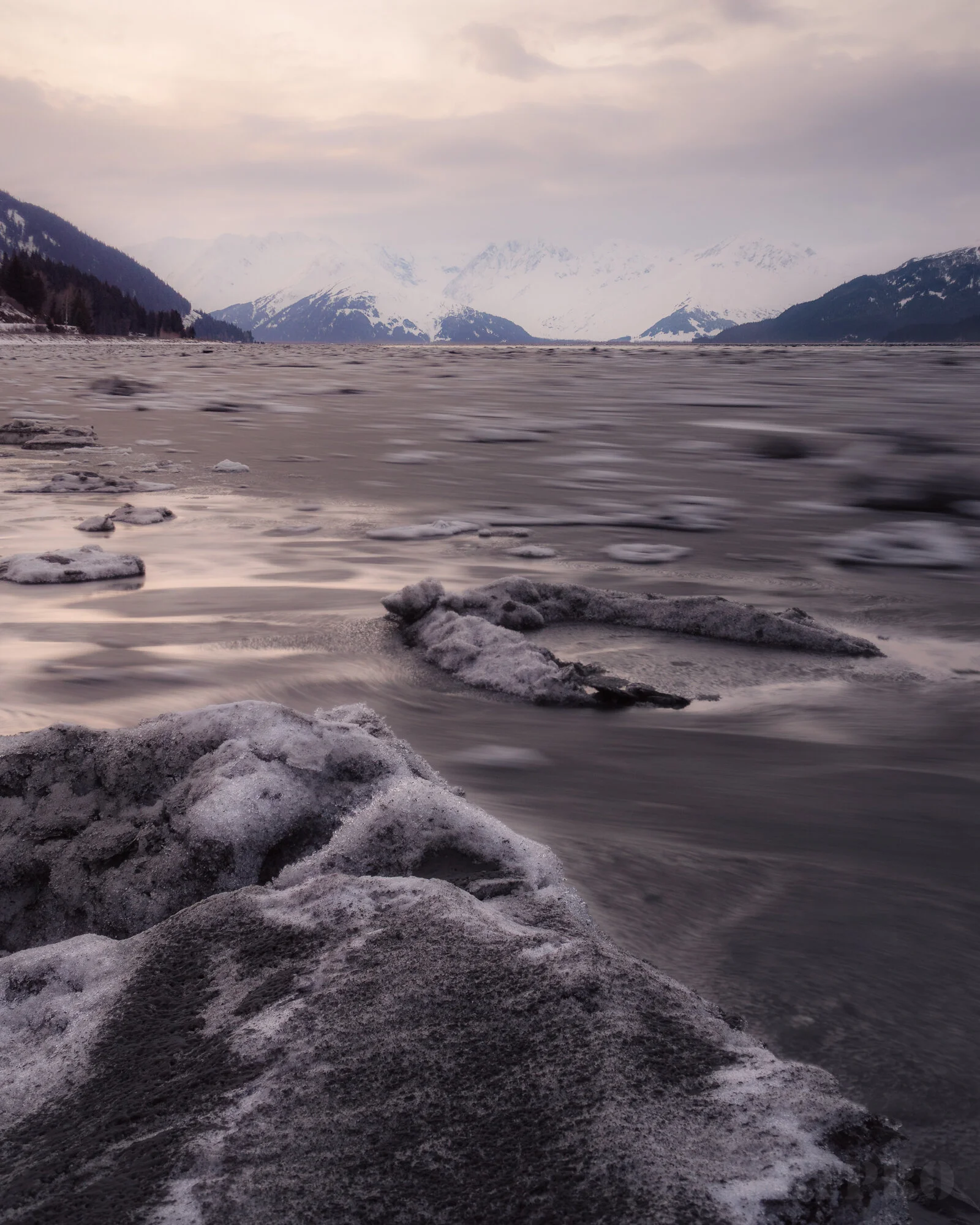 Cloudy Sunrise at Seward Highway