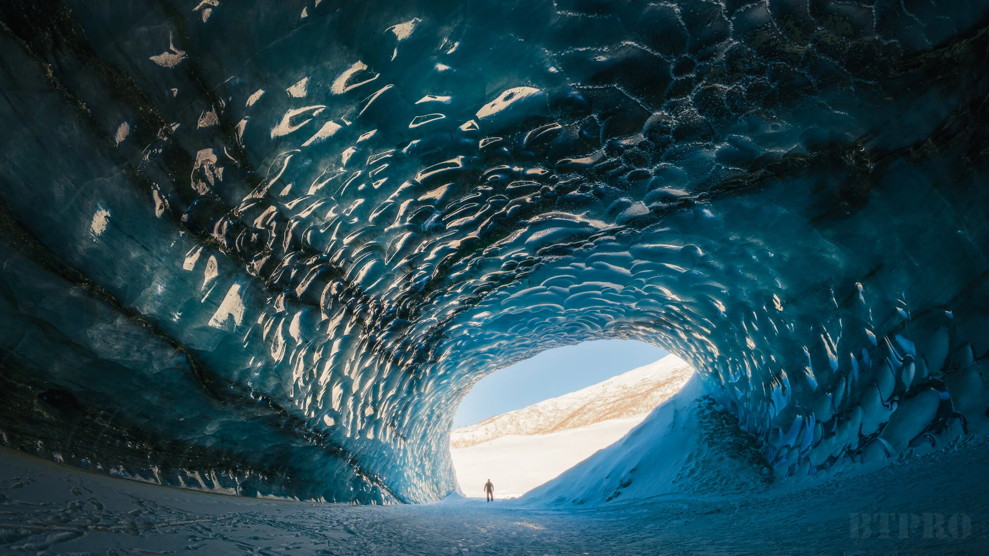 Walking into Castner Glacier