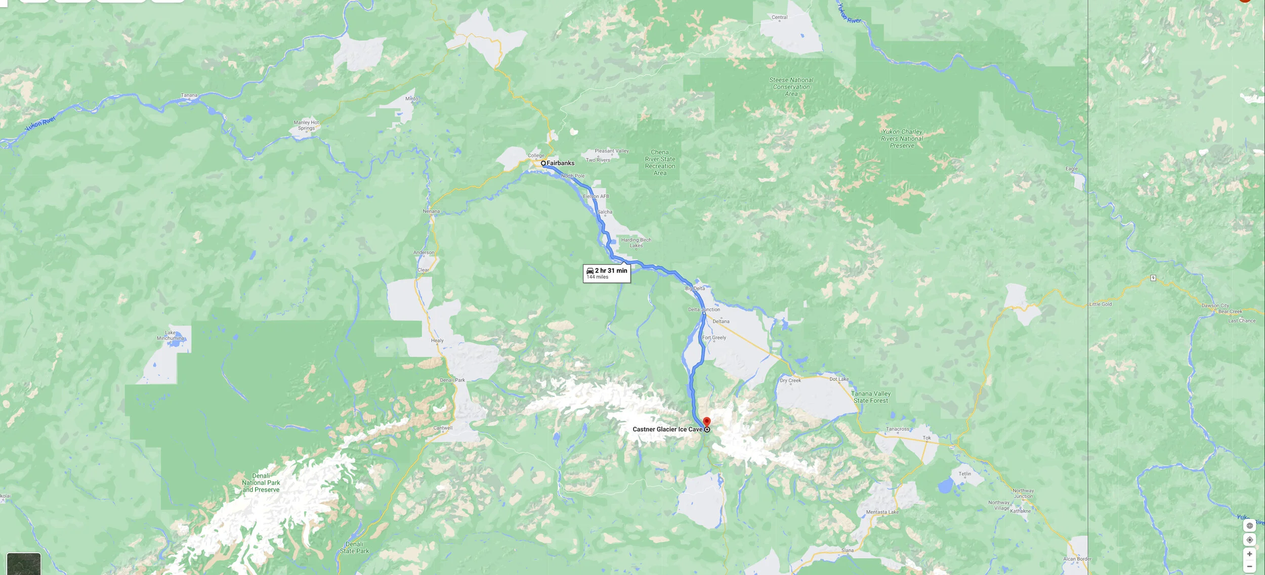 Castner Glacier Map