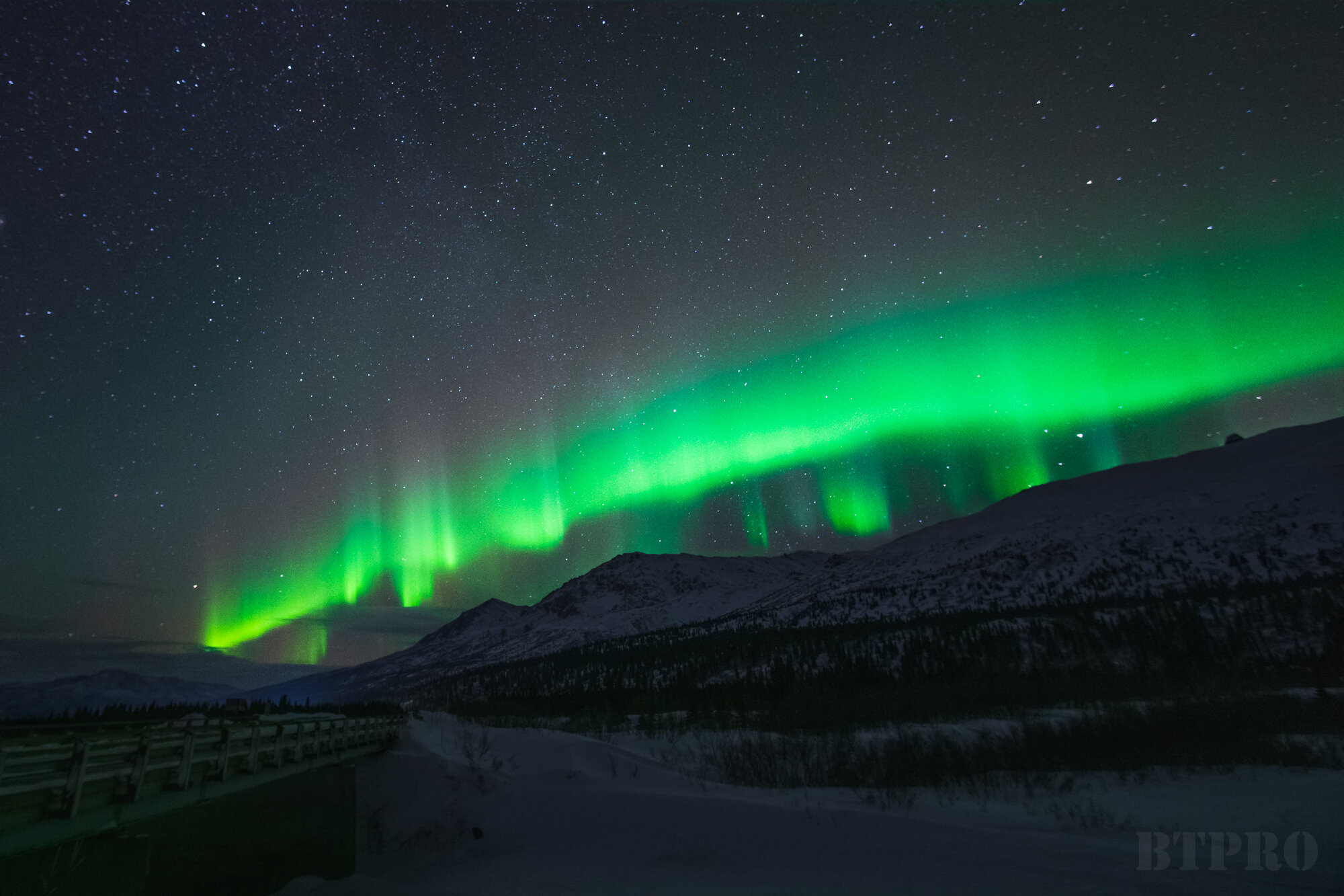 Auroras Near Castner Glacier