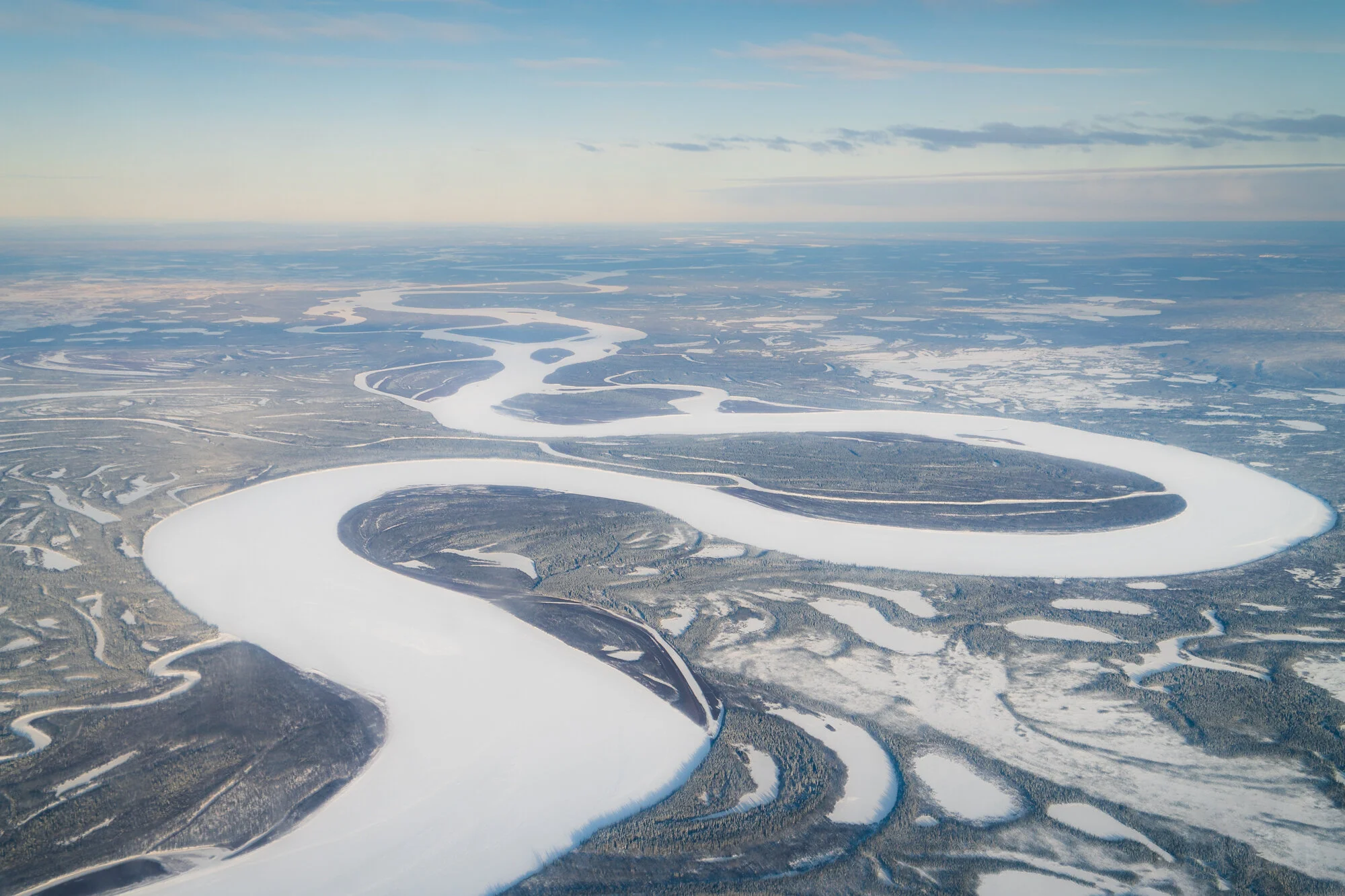 Aerial Shot of the Yukon River