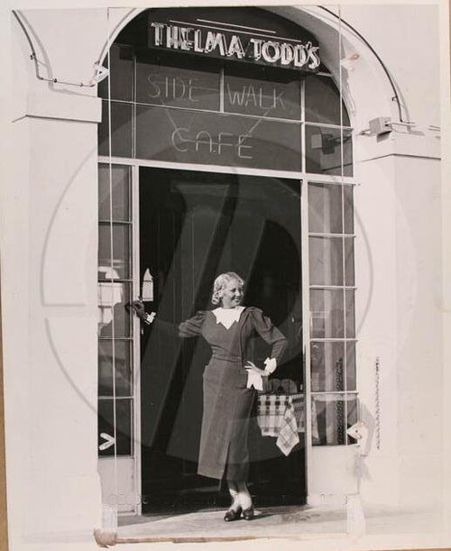 Thelma Todd at the Entrance to the Side Walk Café Open Source Internet