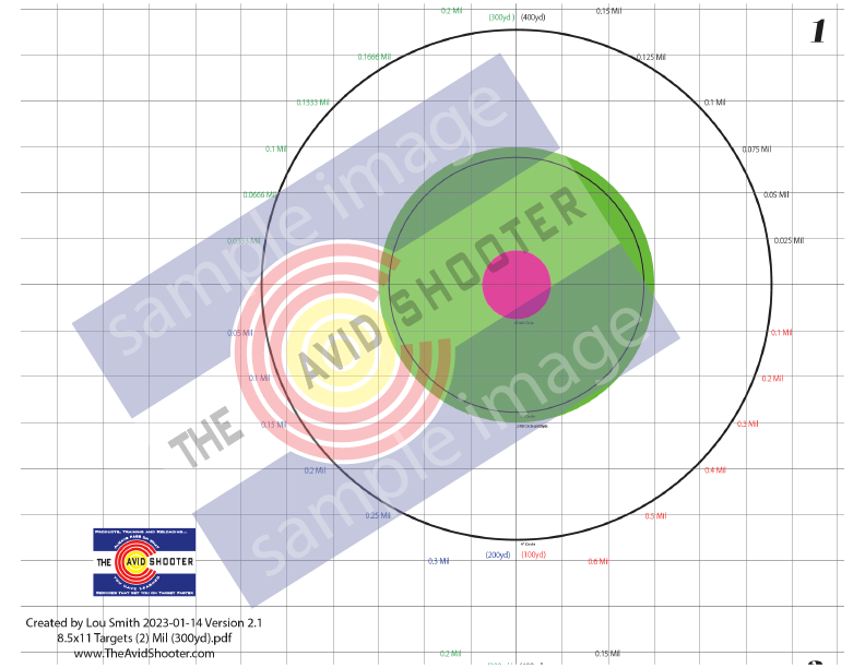 8.5x11 Targets (12) Mil&MOA — The Avid Shooter