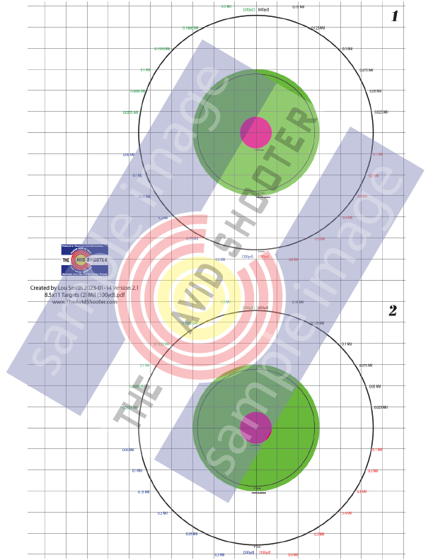 8.5x11 Targets (12) Mil — The Avid Shooter