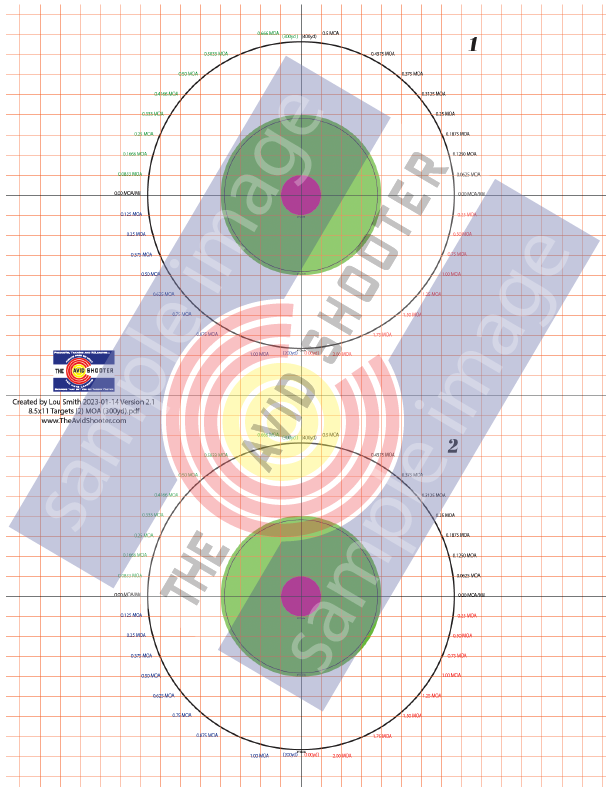8.5x11 Targets (12) MOA — The Avid Shooter