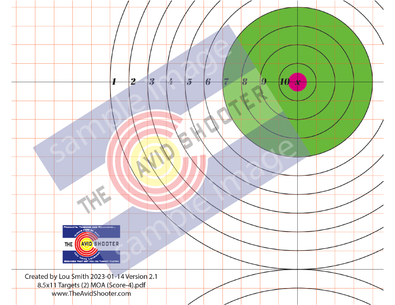 8.5x11 Targets (12) MOA — The Avid Shooter