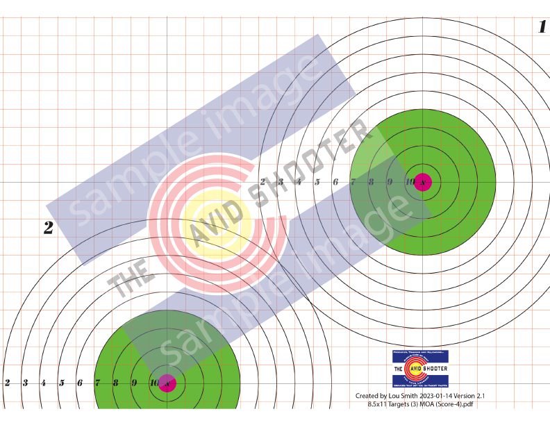 8.5x11 Targets (12) MOA — The Avid Shooter