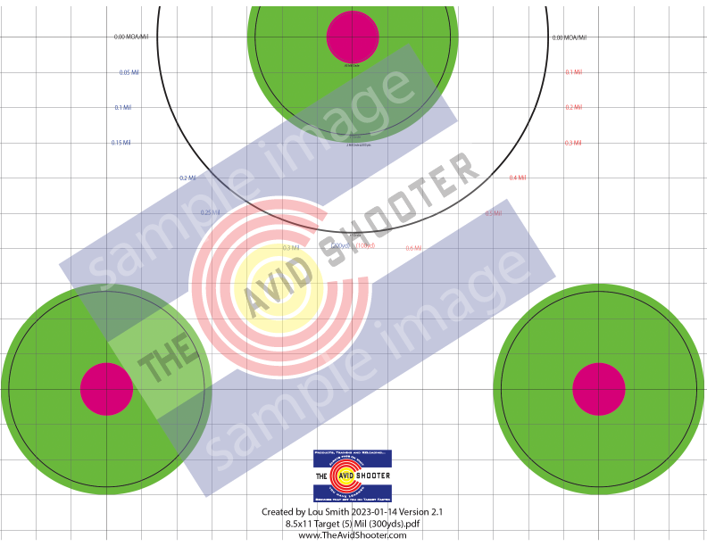 8.5x11 Targets (12) Mil&MOA — The Avid Shooter