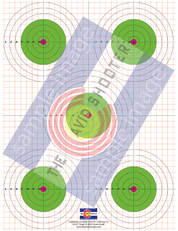 8.5x11 Targets (5) MOA (Score-4) — The Avid Shooter