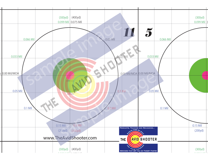 8.5x11 Targets (12) Mil — The Avid Shooter