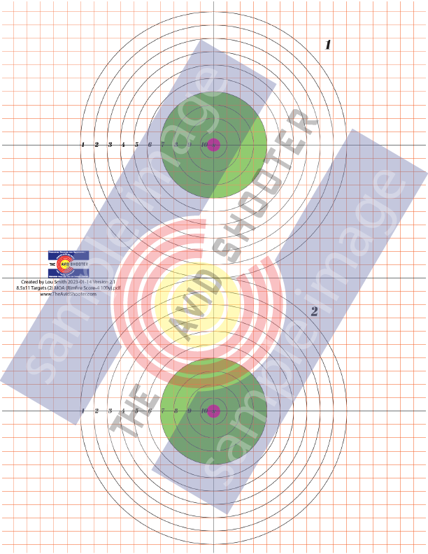 8.5x11 Targets (12) MOA — The Avid Shooter