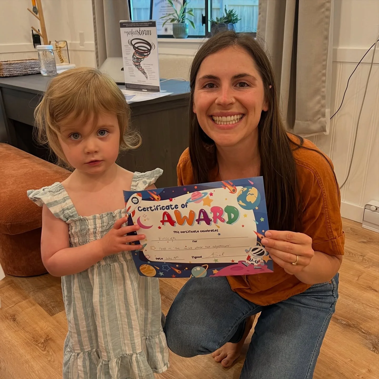 Celebrating all the wins at Running Wild Chiropractic 🎉 When this little one first started getting adjusted her parents were having a very hard time potty training. She would refuse to even sit on the toilet. 

After a few adjustment her parents rep