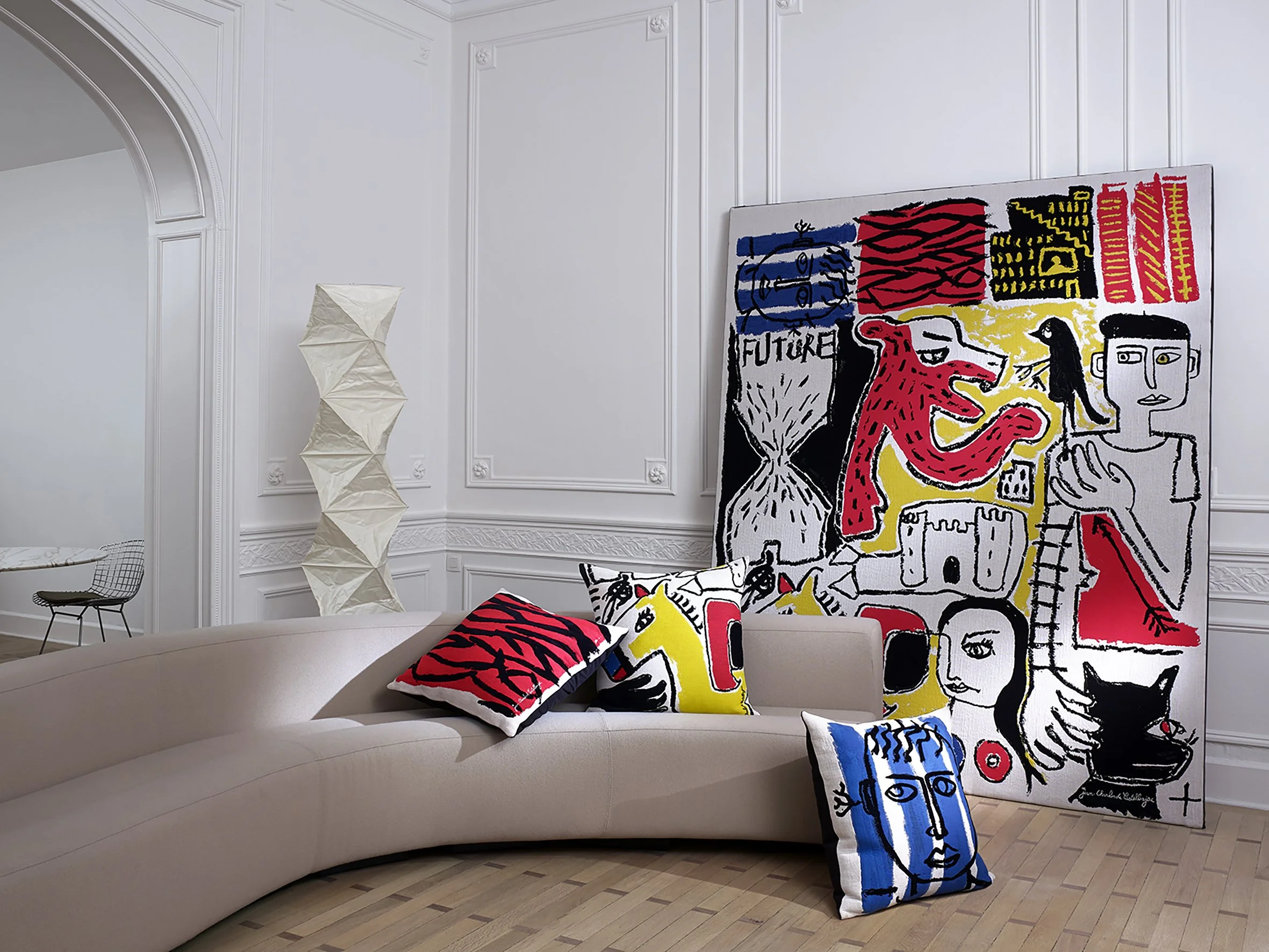 CASTELBAJAC -  4 CUSHIONS+TAPESTRY  Jules Pansu - .jpg